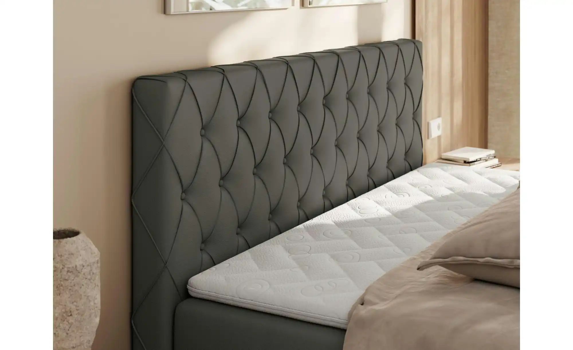 Thumbnail - Boxbett mit Bettkasten Miren Duo ¦ grau ¦ Maße (cm): B: 181 H: 110 Betten > Komfortbetten - Höffner