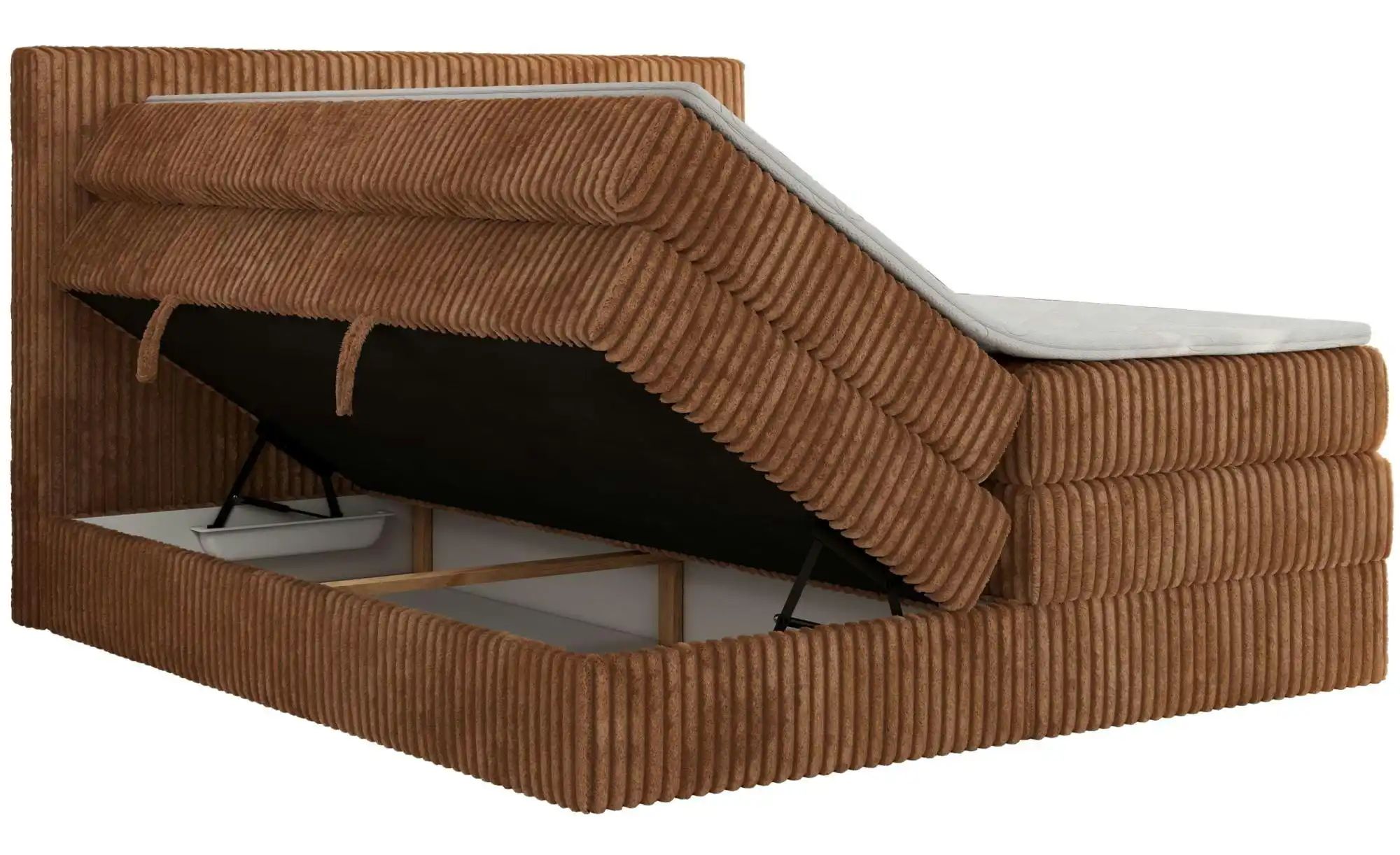 Boxspringbett mit Bettkasten Tiliano King ¦ orange ¦ Maße (cm): B: 206 H: 1 günstig online kaufen