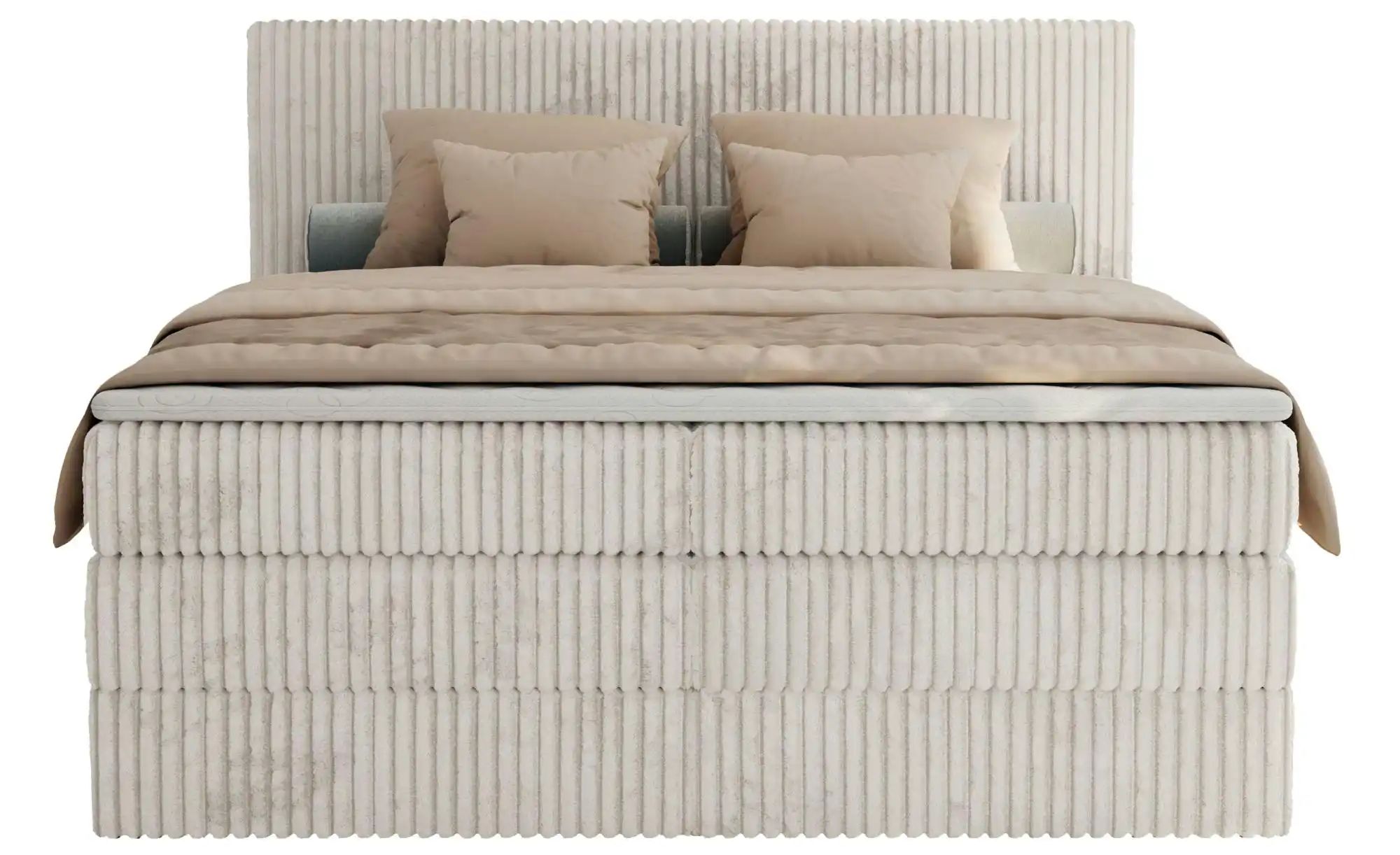 Thumbnail - Boxspringbett mit Bettkasten Tiliano King ¦ beige ¦ Maße (cm): B: 146 H: 119 Betten > Boxspringbetten - Höffner