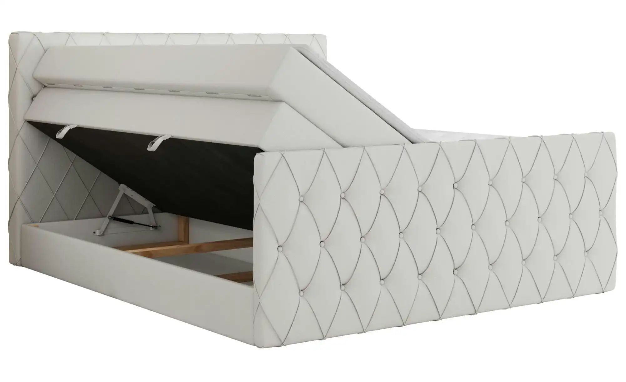 Thumbnail - Boxspringbett mit Bettkasten Miren King Duo ¦ weiß ¦ Maße (cm): B: 121 H: 110 Betten > Komfortbetten - Höffner