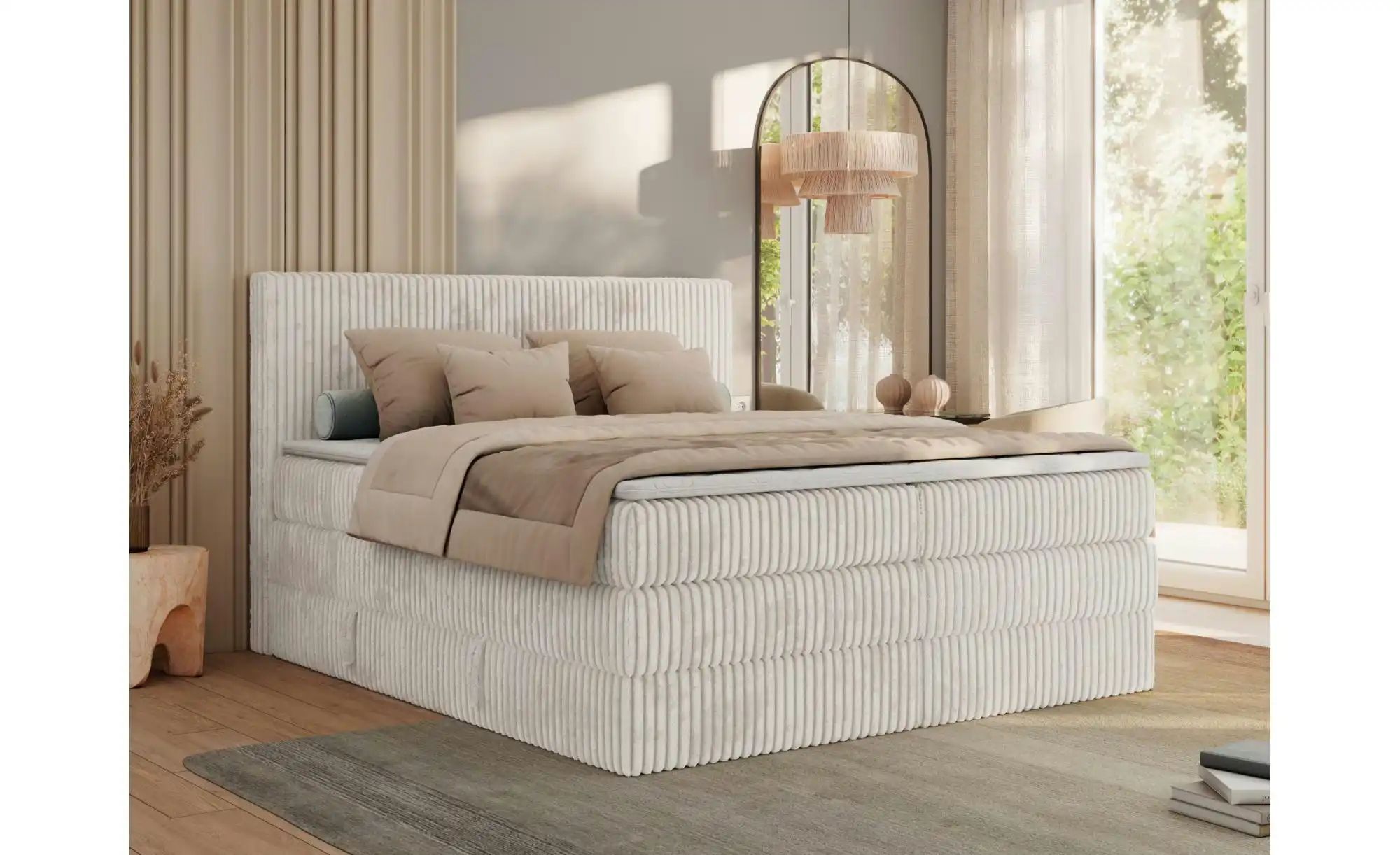Thumbnail - Boxspringbett mit Bettkasten Tiliano King ¦ beige ¦ Maße (cm): B: 186 H: 119 Betten > Boxspringbetten - Höffner