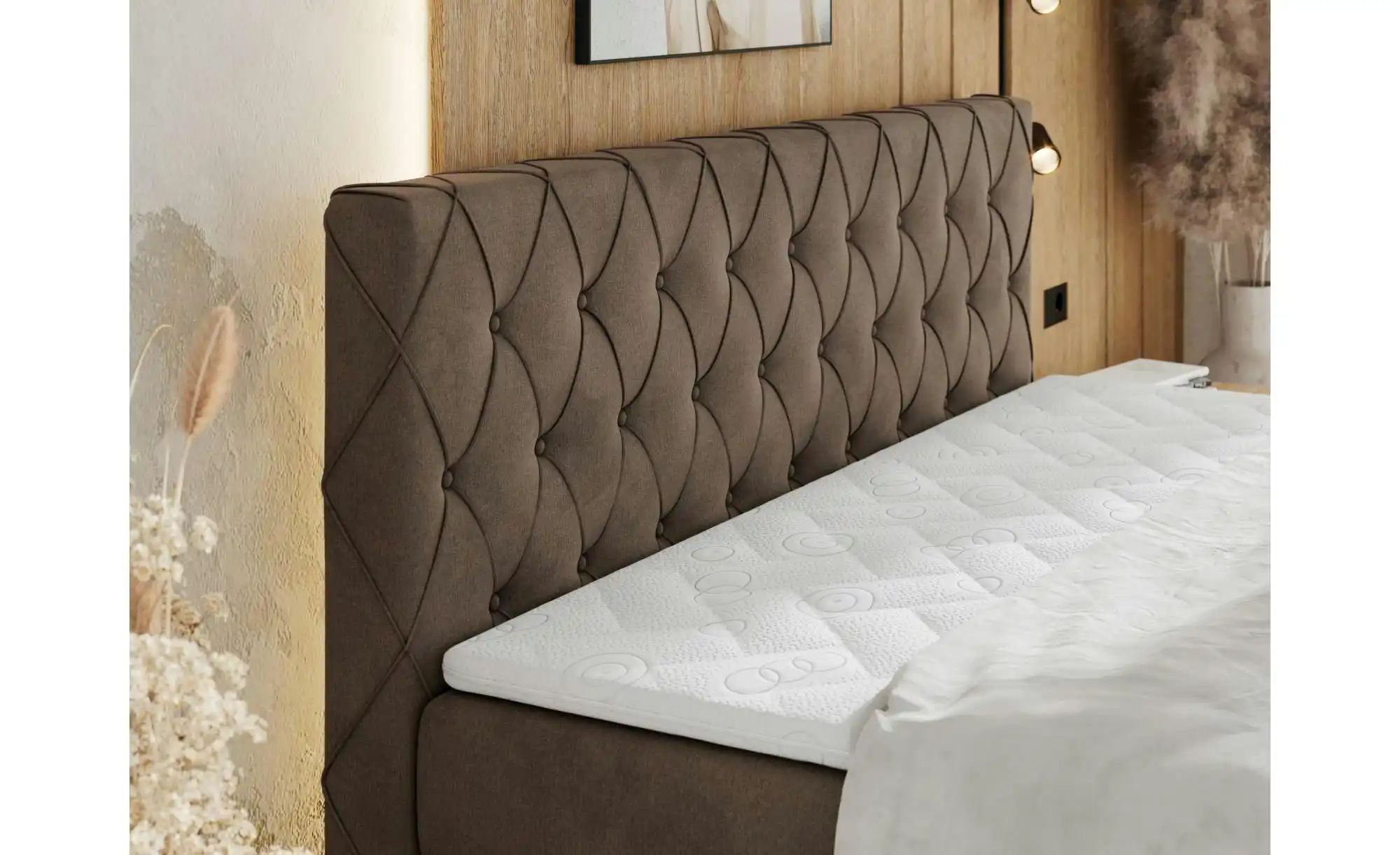 Thumbnail - Boxspringbett mit Bettkasten Miren King Duo ¦ braun ¦ Maße (cm): B: 201 H: 110 Betten > Boxspringbetten - Höffner