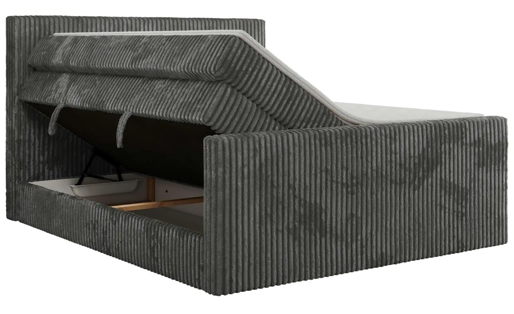 Boxspringbett mit Bettkasten Tiliano King Duo ¦ grau ¦ Maße (cm): B: 184 H: günstig online kaufen