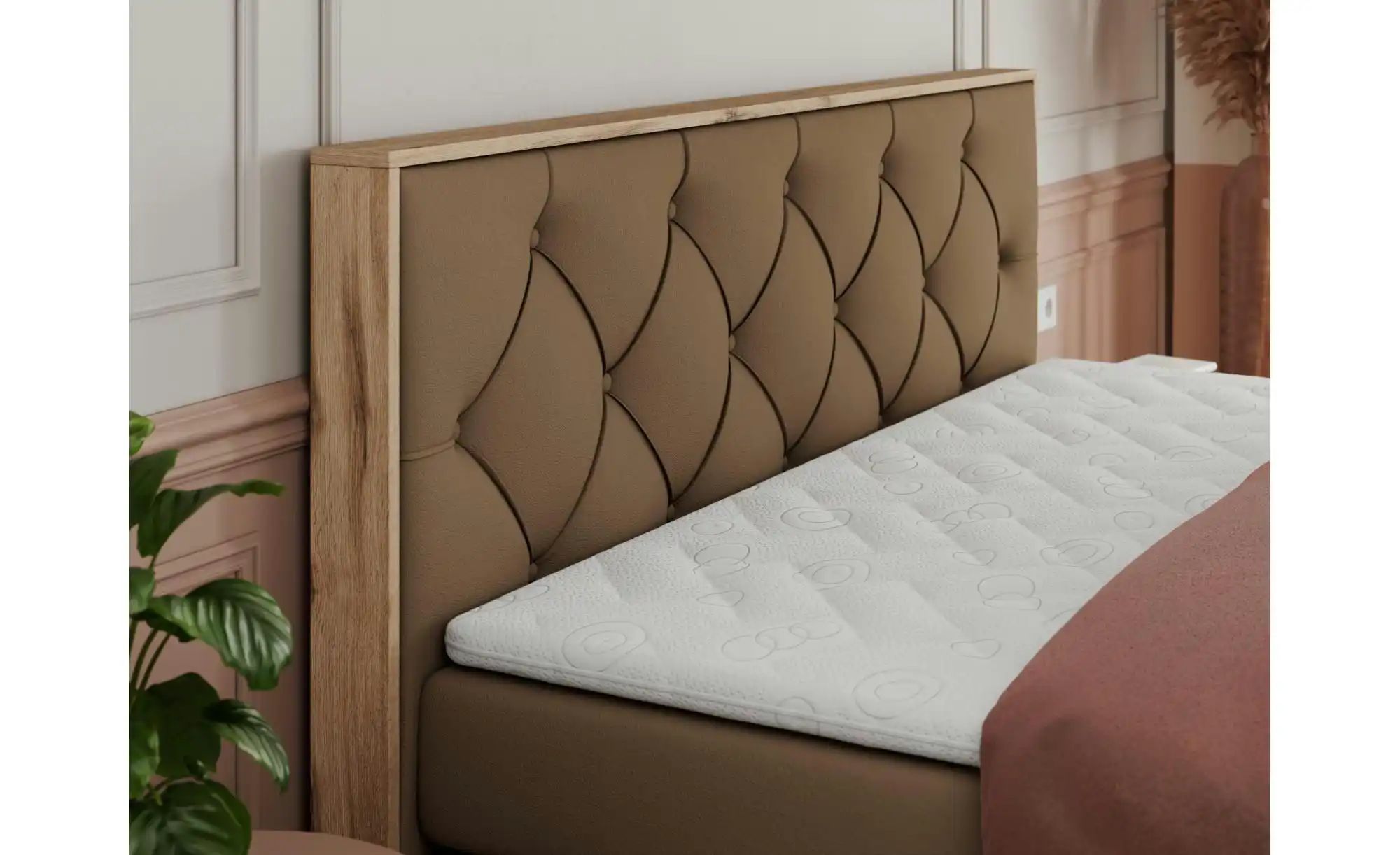 Thumbnail - Boxspringbett mit Bettkasten Veneto King ¦ braun ¦ Maße (cm): B: 148 H: 115 Betten > Boxspringbetten - Höffner