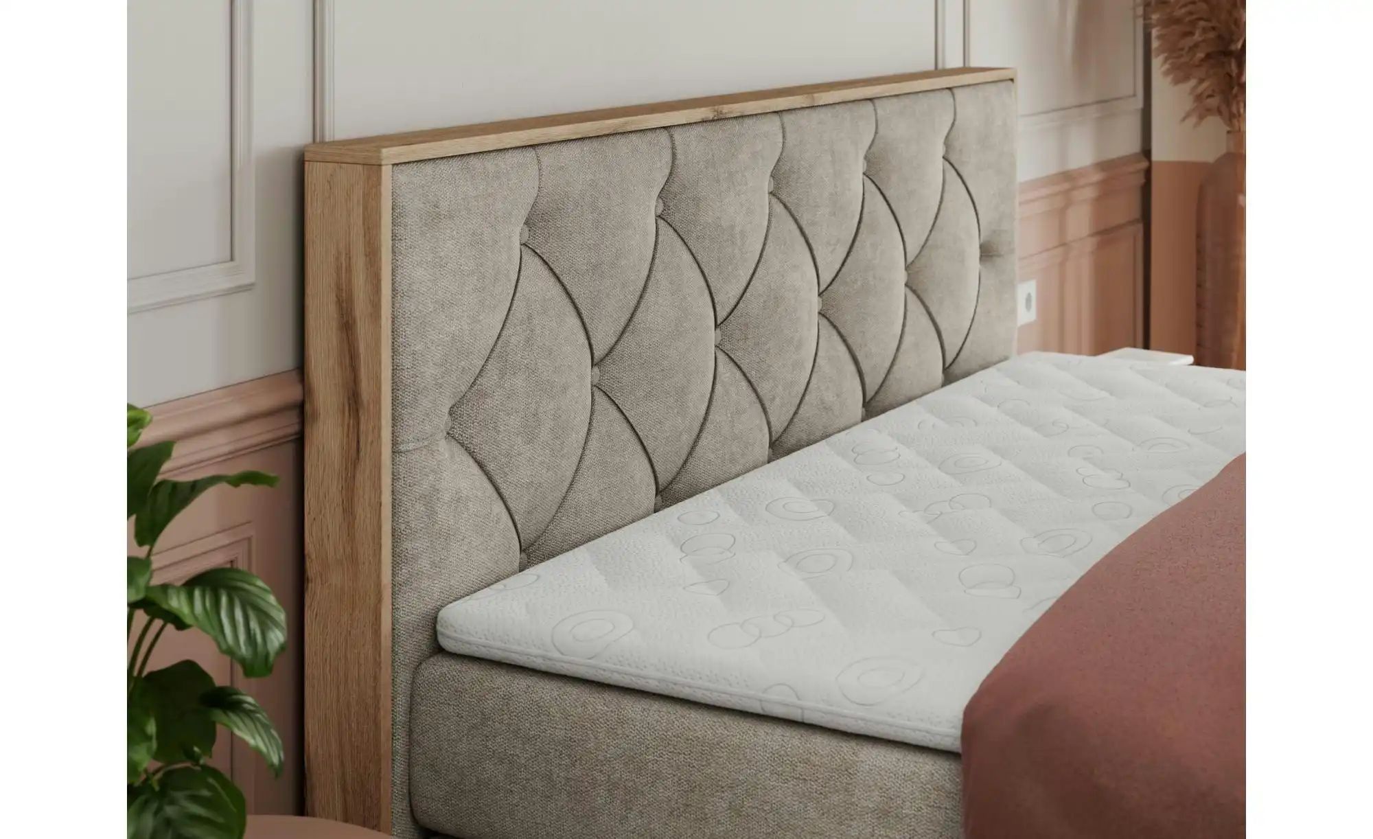 Thumbnail - Boxspringbett mit Bettkasten Veneto King ¦ beige ¦ Maße (cm): B: 168 H: 115 Betten > Boxspringbetten - Höffner