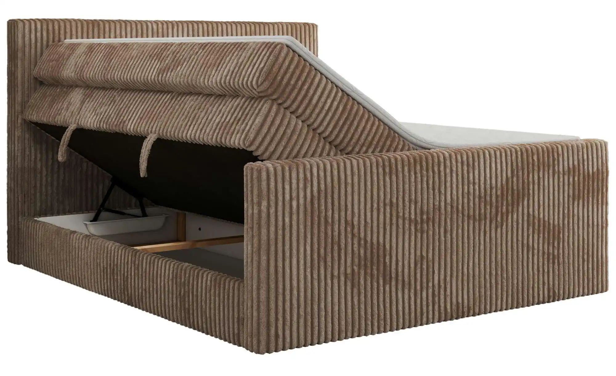 Boxspringbett mit Bettkasten Tiliano King Duo ¦ braun ¦ Maße (cm): B: 204 H günstig online kaufen