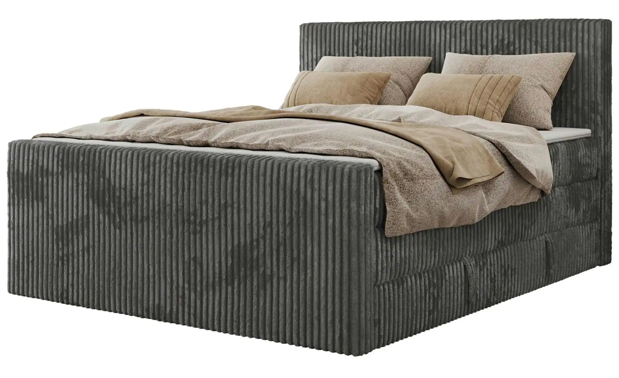 Boxspringbett mit Bettkasten Tiliano King Duo ¦ grau ¦ Maße (cm): B: 144 H: günstig online kaufen