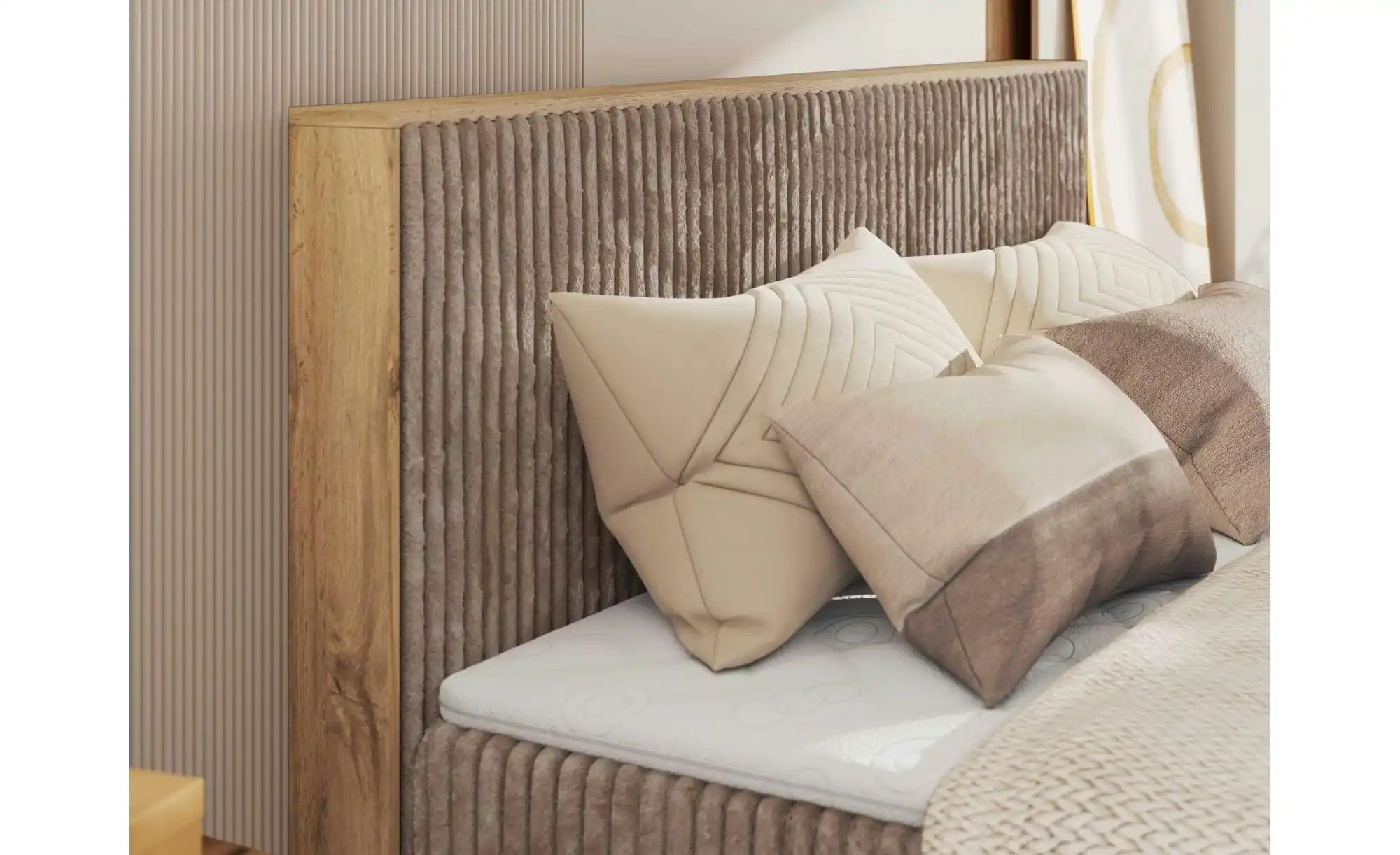 Thumbnail - Boxspringbett mit Bettkasten Wood Classic King ¦ braun ¦ Maße (cm): B: 164 H: 120 Betten > Boxspringbetten - Höffner