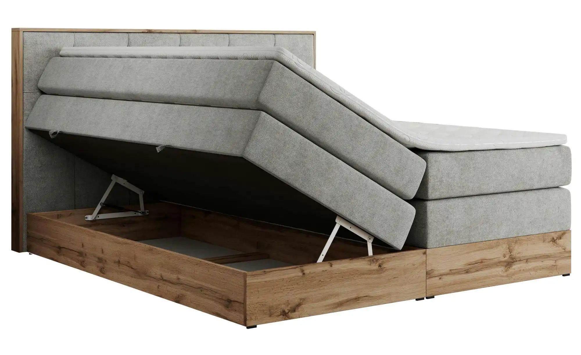 Boxspringbett mit Bettkasten Veneto King ¦ grau ¦ Maße (cm): B: 148 H: 115 günstig online kaufen