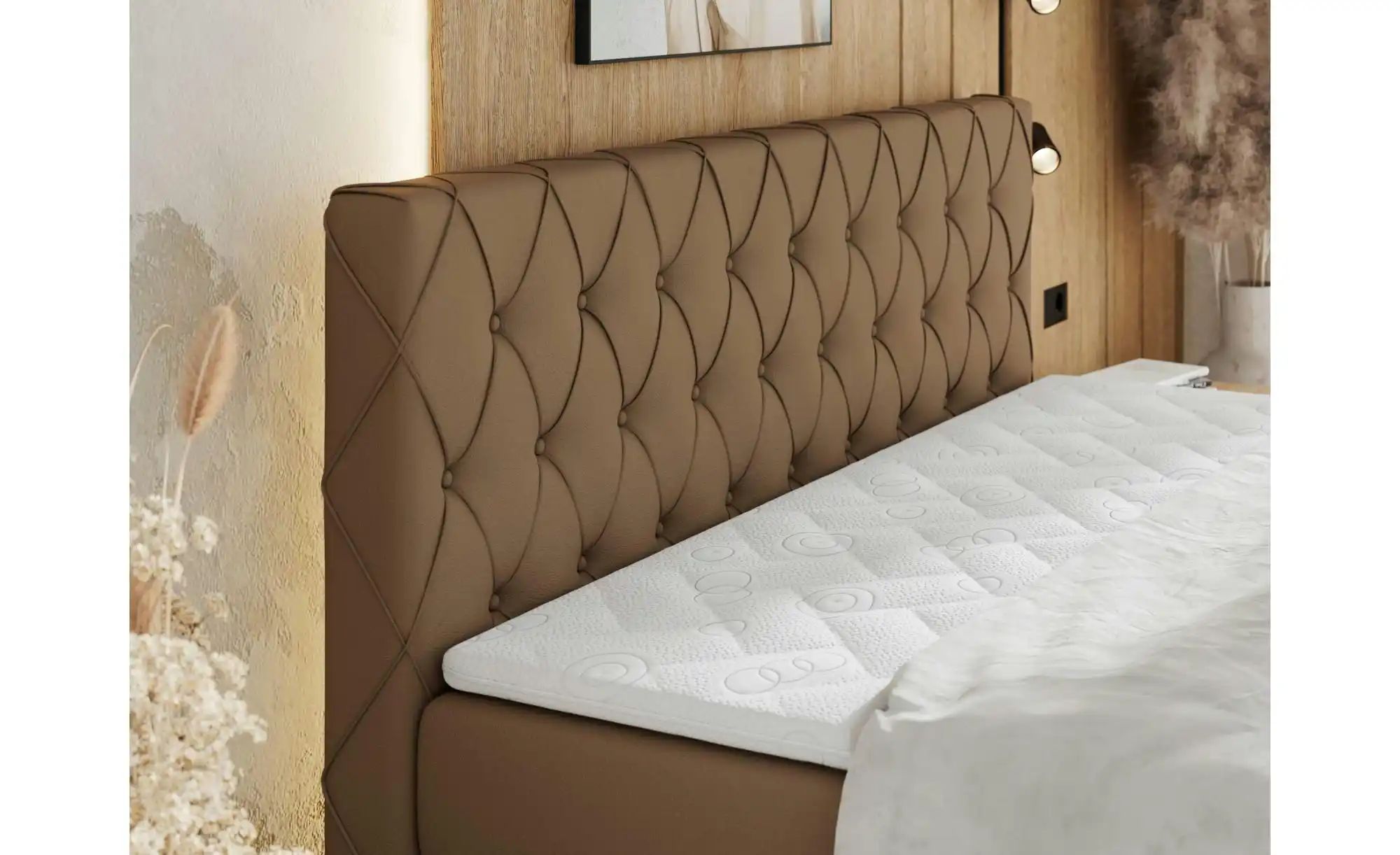 Thumbnail - Boxspringbett mit Bettkasten Miren King Duo ¦ braun ¦ Maße (cm): B: 181 H: 110 Betten > Boxspringbetten - Höffner