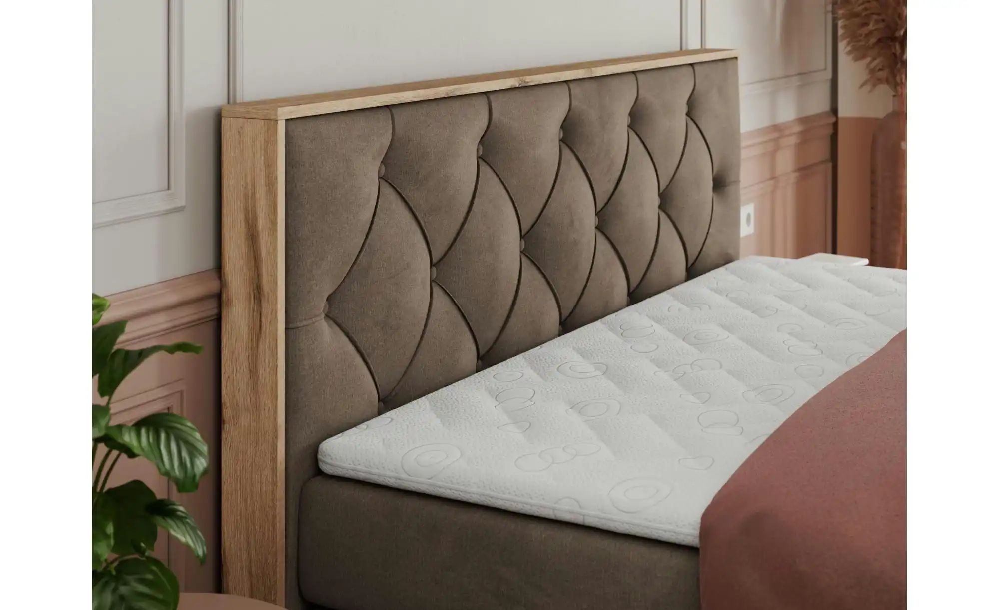 Thumbnail - Boxspringbett mit Bettkasten Veneto King ¦ braun ¦ Maße (cm): B: 148 H: 115 Betten > Boxspringbetten - Höffner