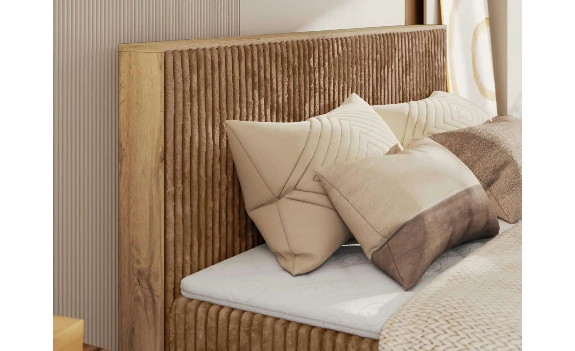 Thumbnail - Boxspringbett mit Bettkasten Wood Classic King ¦ orange ¦ Maße (cm): B: 184 H: 120 Betten > Boxspringbetten - Höffner