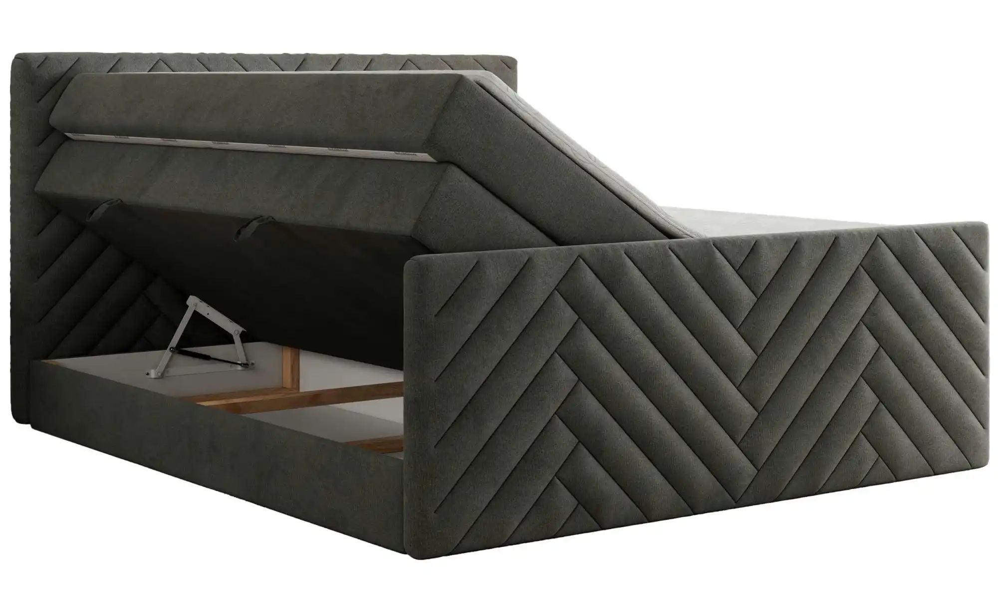 Thumbnail - Boxspringbett mit Bettkasten Paris King Duo ¦ grau ¦ Maße (cm): B: 181 H: 110 Betten > Boxspringbetten - Höffner