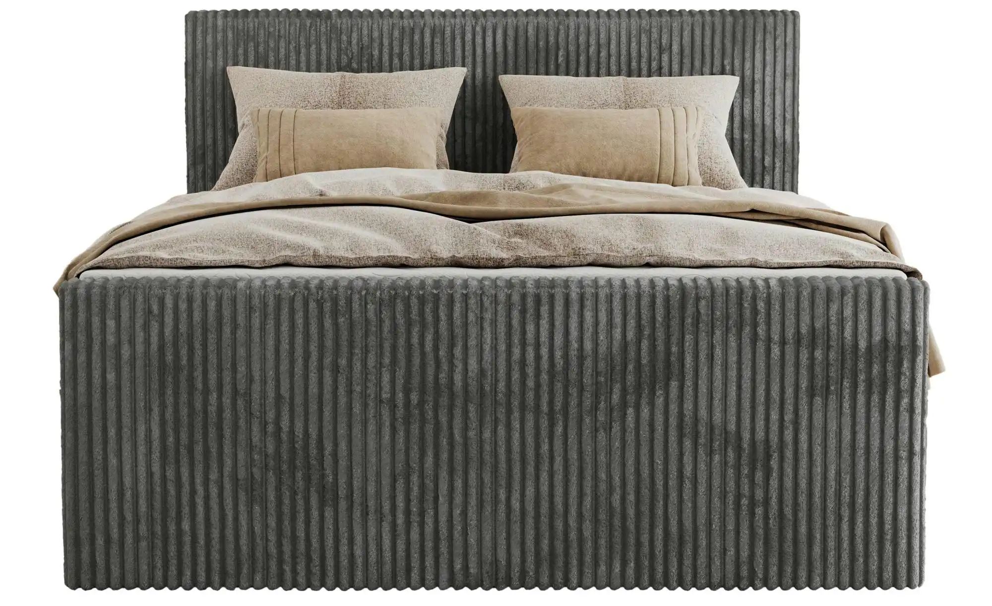 Boxspringbett mit Bettkasten Tiliano King Duo ¦ grau ¦ Maße (cm): B: 144 H: günstig online kaufen