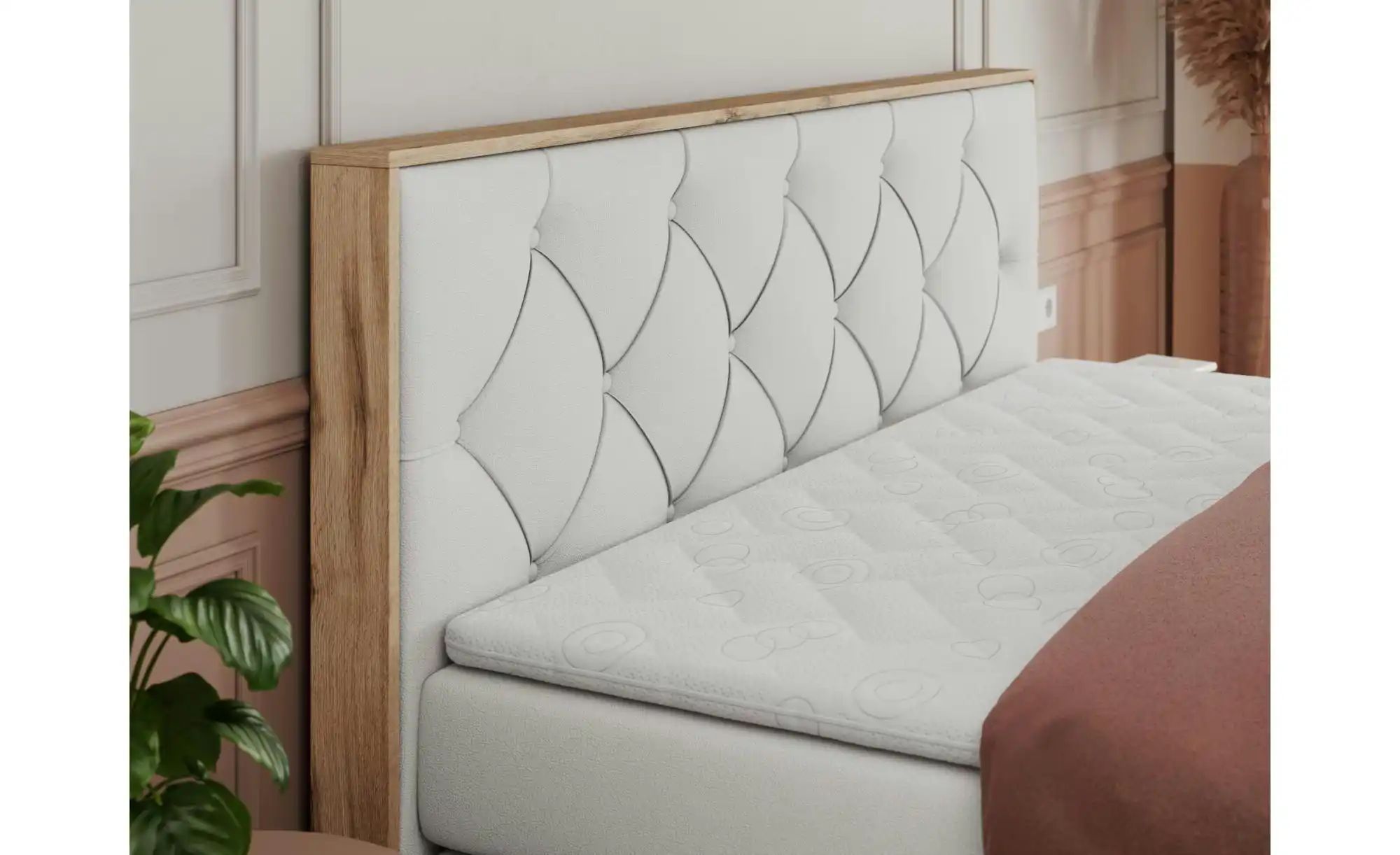 Thumbnail - Boxspringbett mit Bettkasten Veneto King ¦ weiß ¦ Maße (cm): B: 148 H: 115 Betten > Boxspringbetten - Höffner