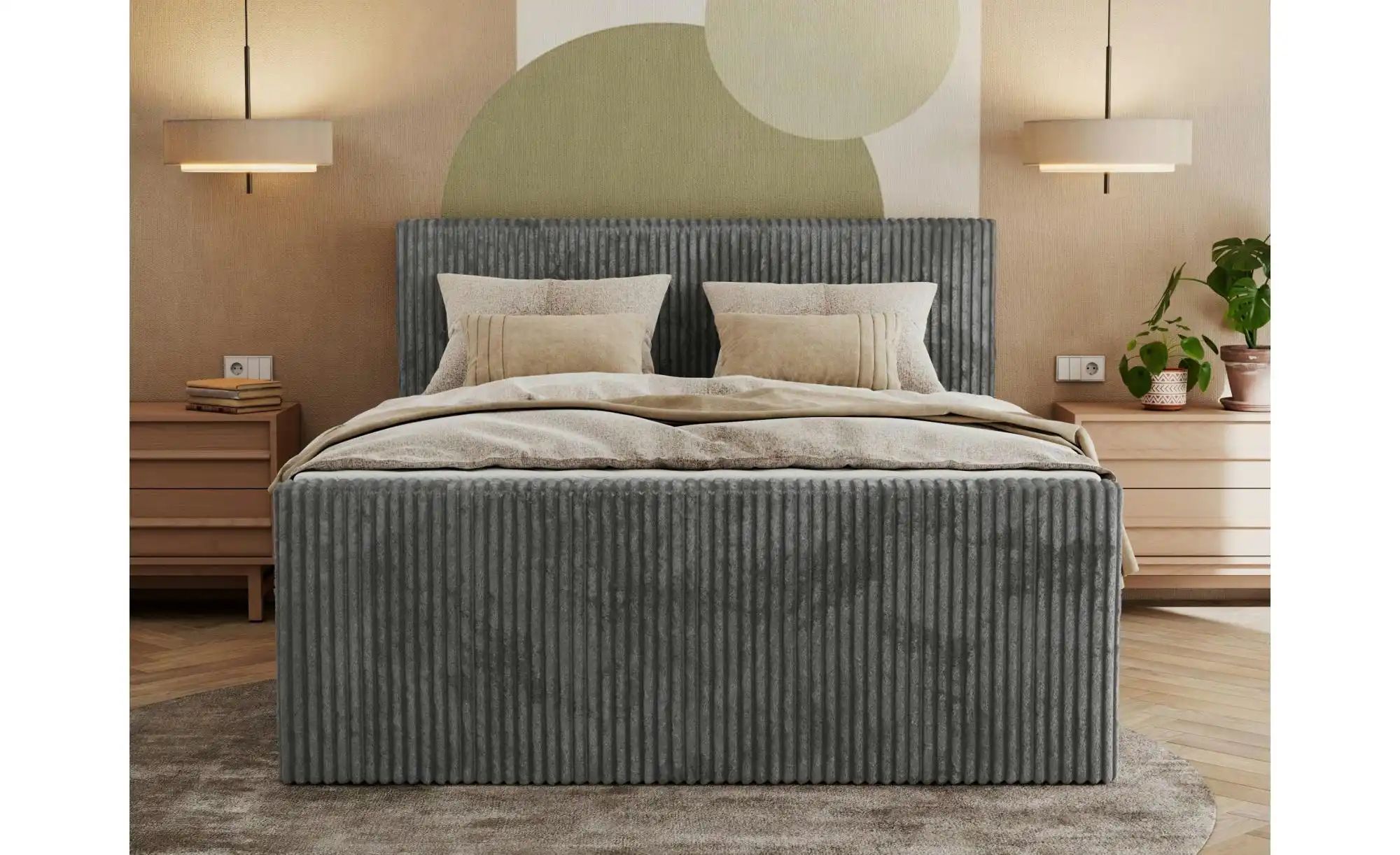 Thumbnail - Boxspringbett mit Bettkasten Tiliano King Duo ¦ grau ¦ Maße (cm): B: 184 H: 119 Betten > Boxspringbetten - Höffner