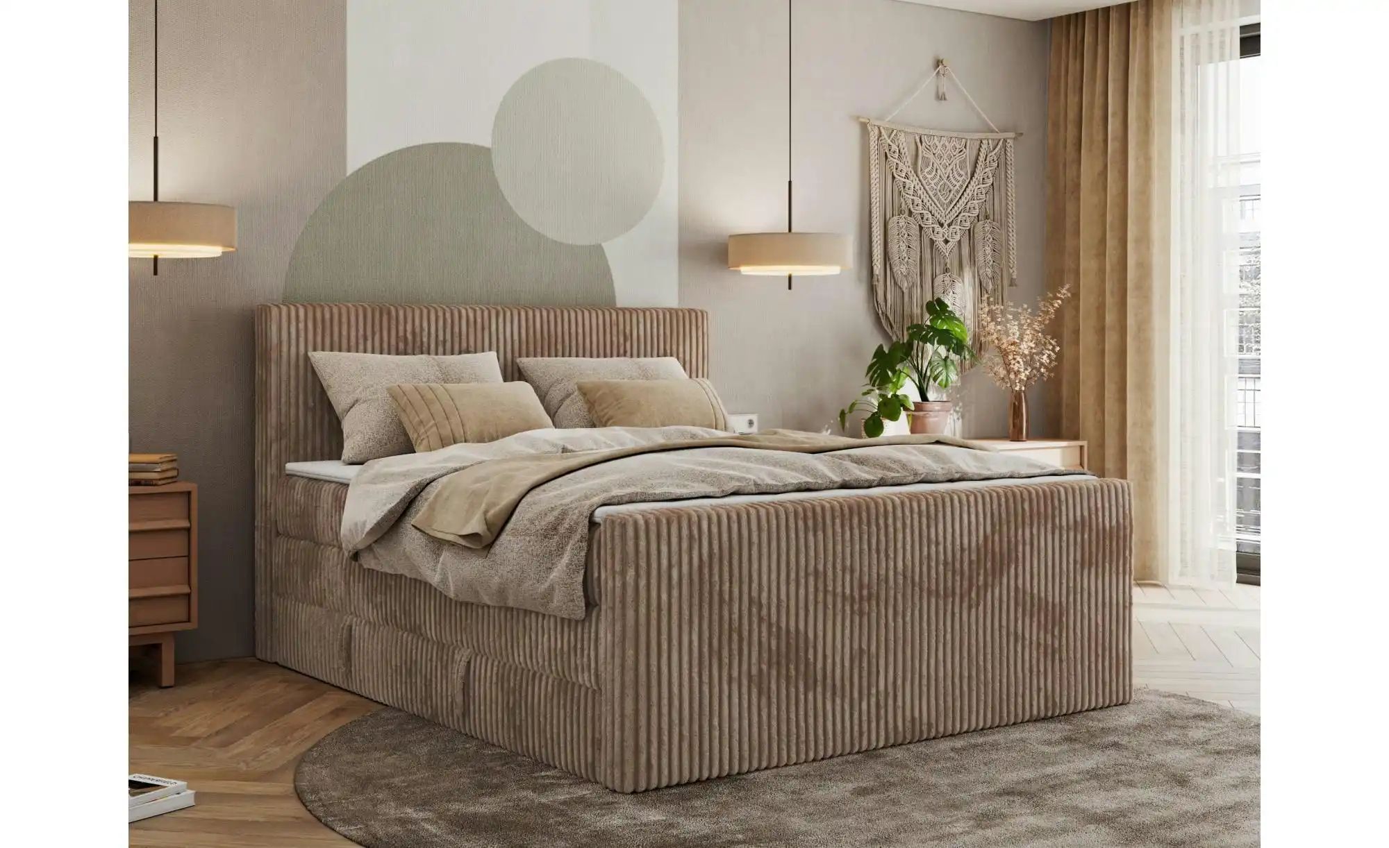 Thumbnail - Boxspringbett mit Bettkasten Tiliano King Duo ¦ braun ¦ Maße (cm): B: 184 H: 119 Betten > Boxspringbetten - Höffner