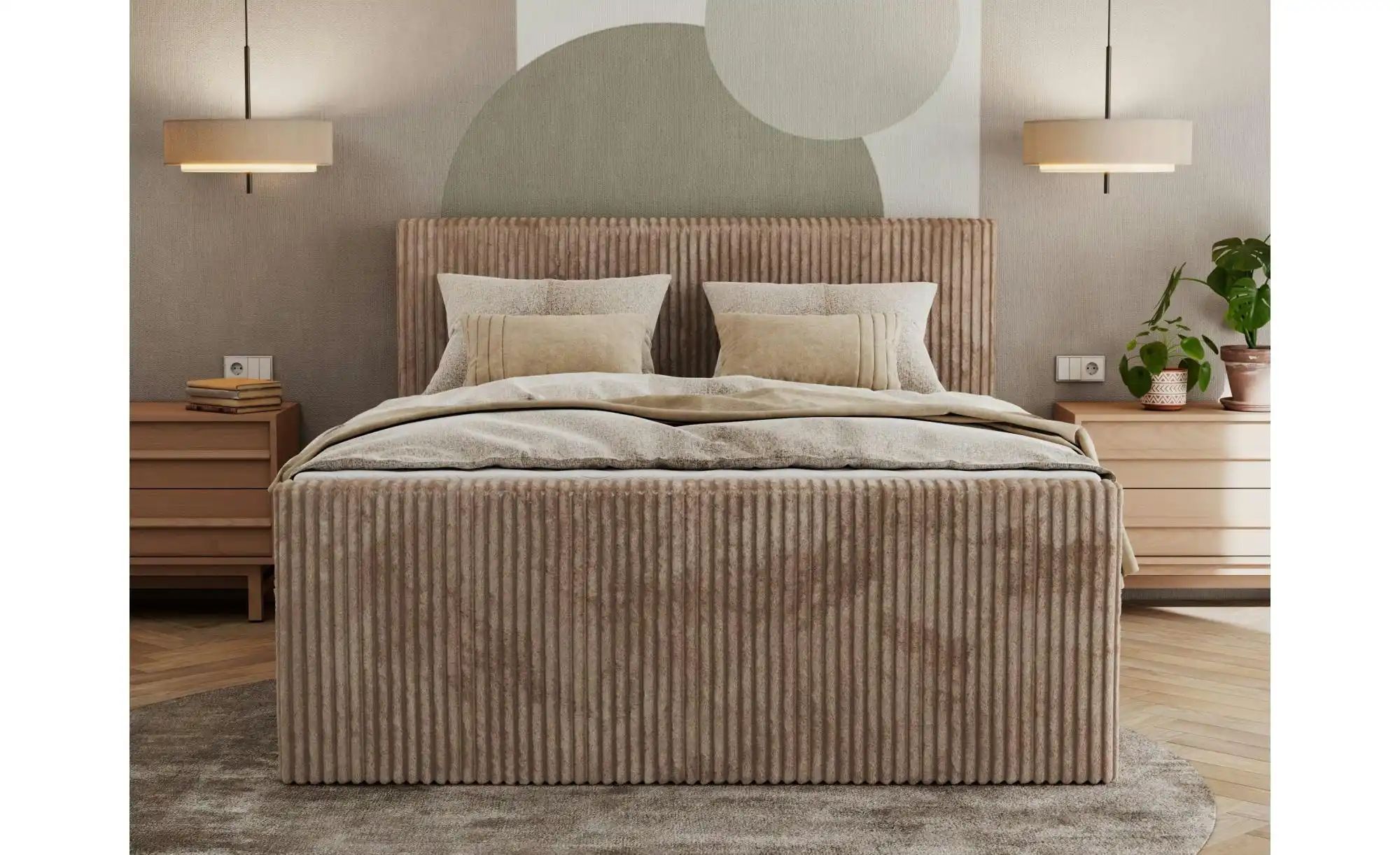 Thumbnail - Boxspringbett mit Bettkasten Tiliano King Duo ¦ braun ¦ Maße (cm): B: 184 H: 119 Betten > Boxspringbetten - Höffner