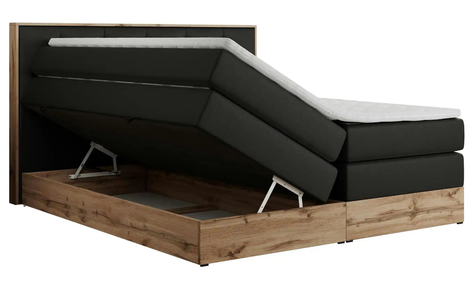 Boxspringbett mit Bettkasten Veneto King ¦ schwarz ¦ Maße (cm): B: 168 H: 1 günstig online kaufen