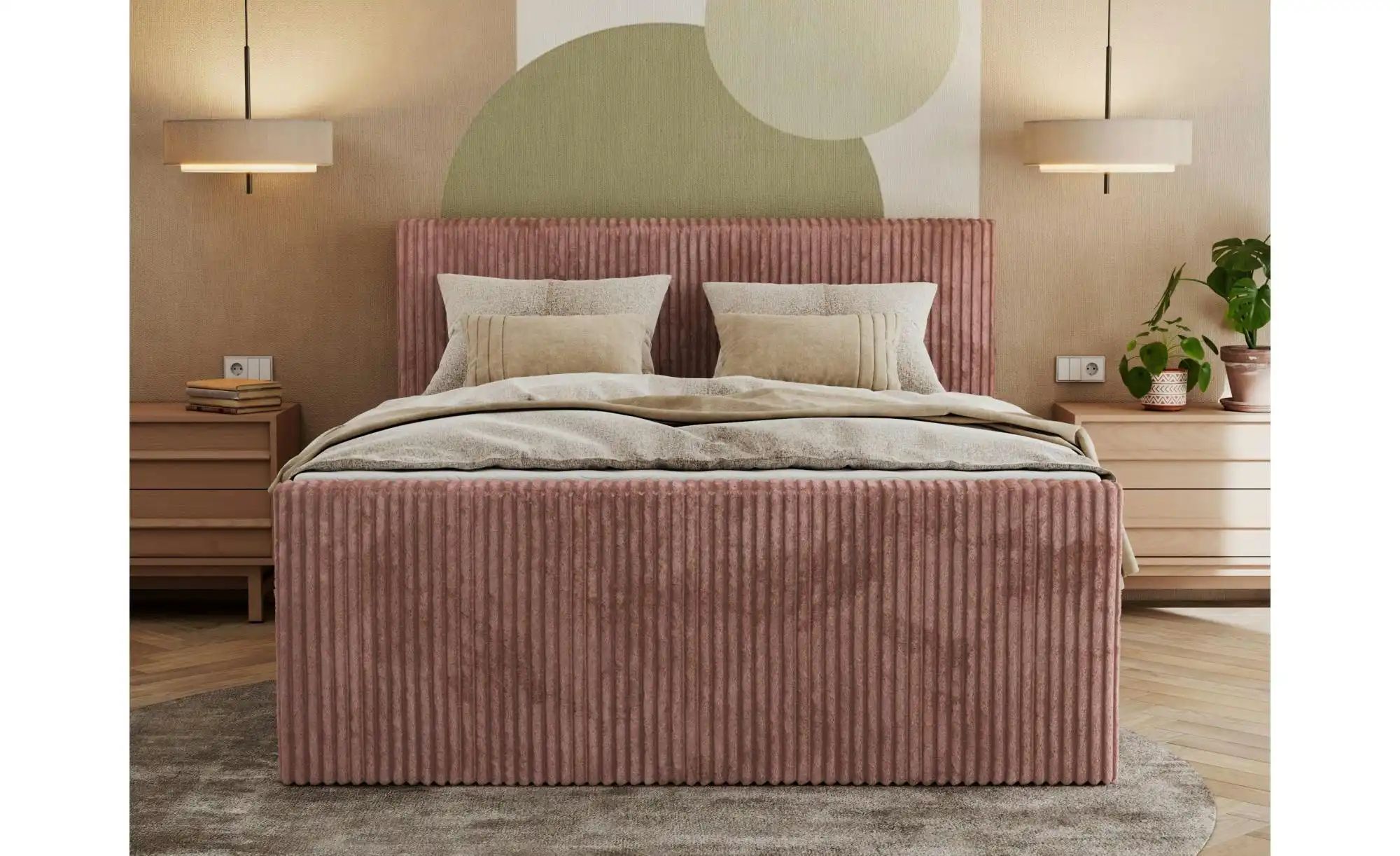Thumbnail - Boxspringbett mit Bettkasten Tiliano King Duo ¦ rosa/pink ¦ Maße (cm): B: 184 H: 119 Betten > Boxspringbetten - Höffner