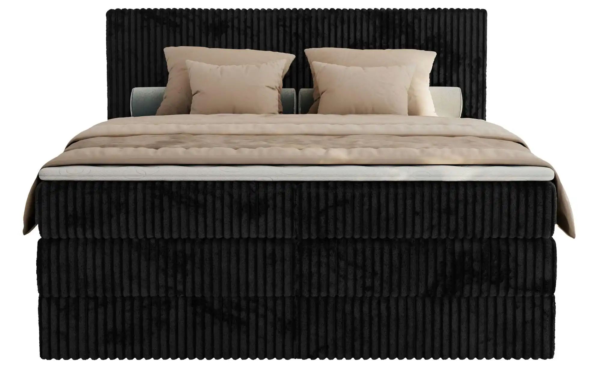 Boxspringbett mit Bettkasten Tiliano King ¦ schwarz ¦ Maße (cm): B: 206 H: günstig online kaufen