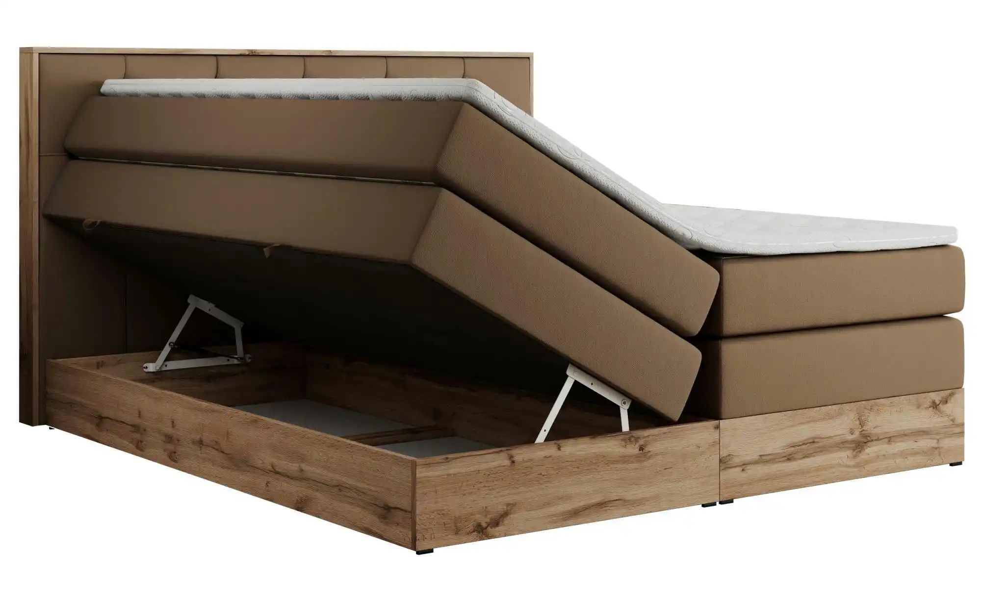 Boxspringbett mit Bettkasten Veneto King ¦ braun ¦ Maße (cm): B: 168 H: 115 günstig online kaufen