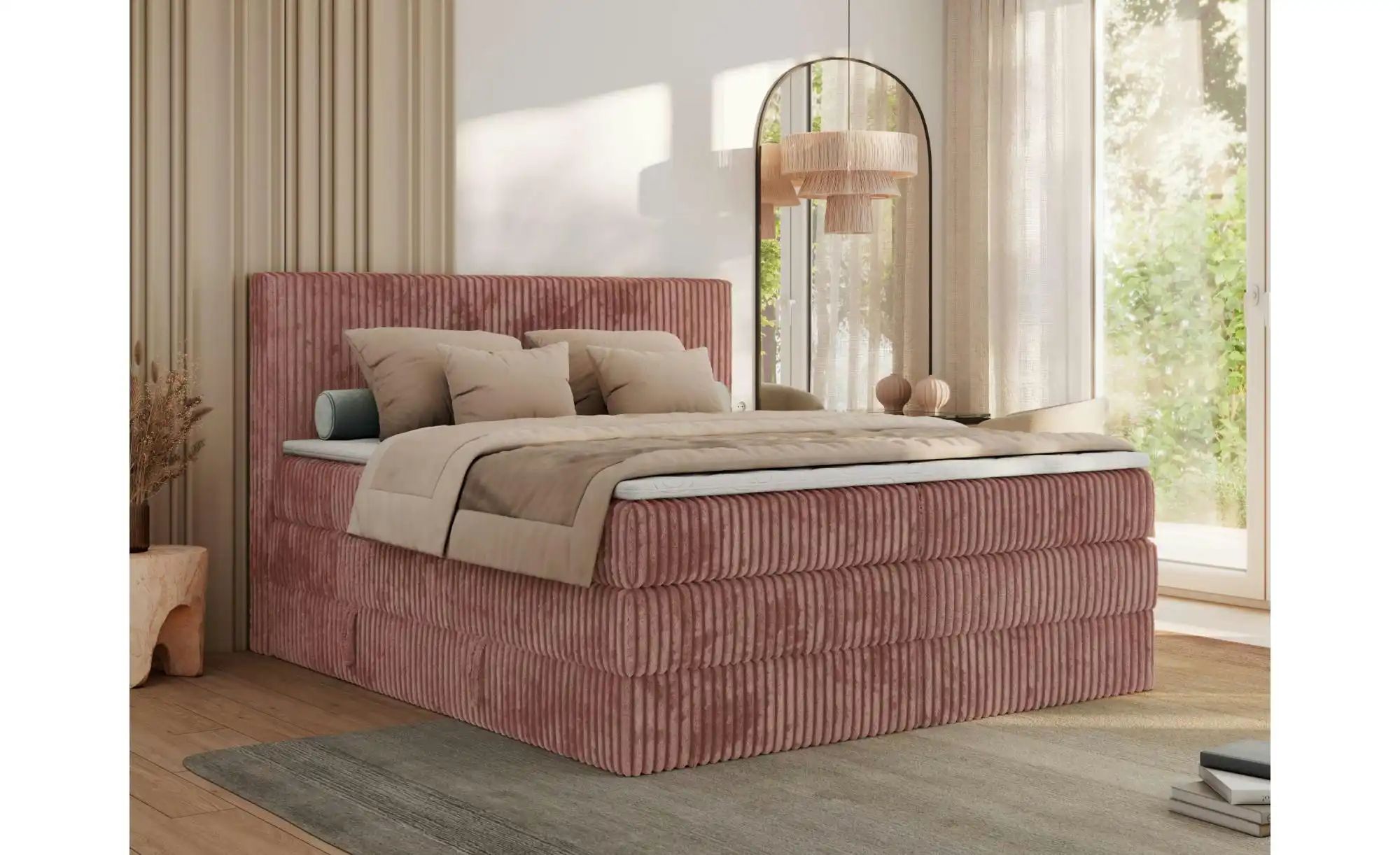 Thumbnail - Boxspringbett mit Bettkasten Tiliano King ¦ rosa/pink ¦ Maße (cm): B: 186 H: 119 Betten > Boxspringbetten - Höffner