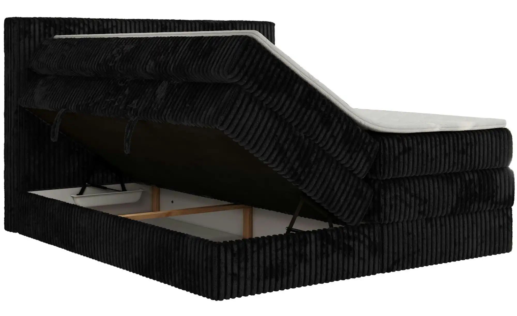 Boxspringbett mit Bettkasten Tiliano King ¦ schwarz ¦ Maße (cm): B: 166 H: günstig online kaufen
