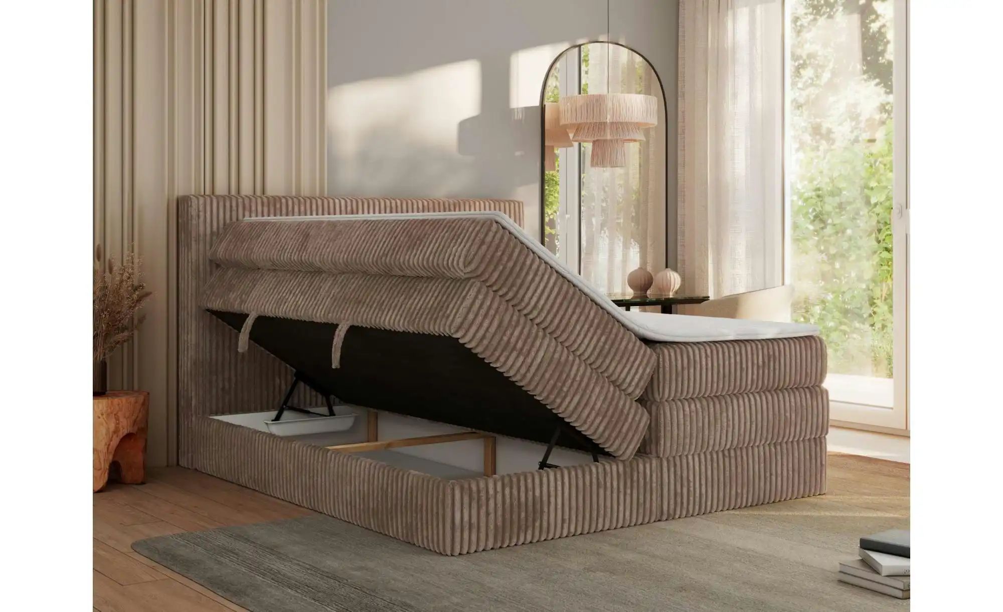 Boxspringbett mit Bettkasten Tiliano King ¦ braun ¦ Maße (cm): B: 186 H: 11 günstig online kaufen