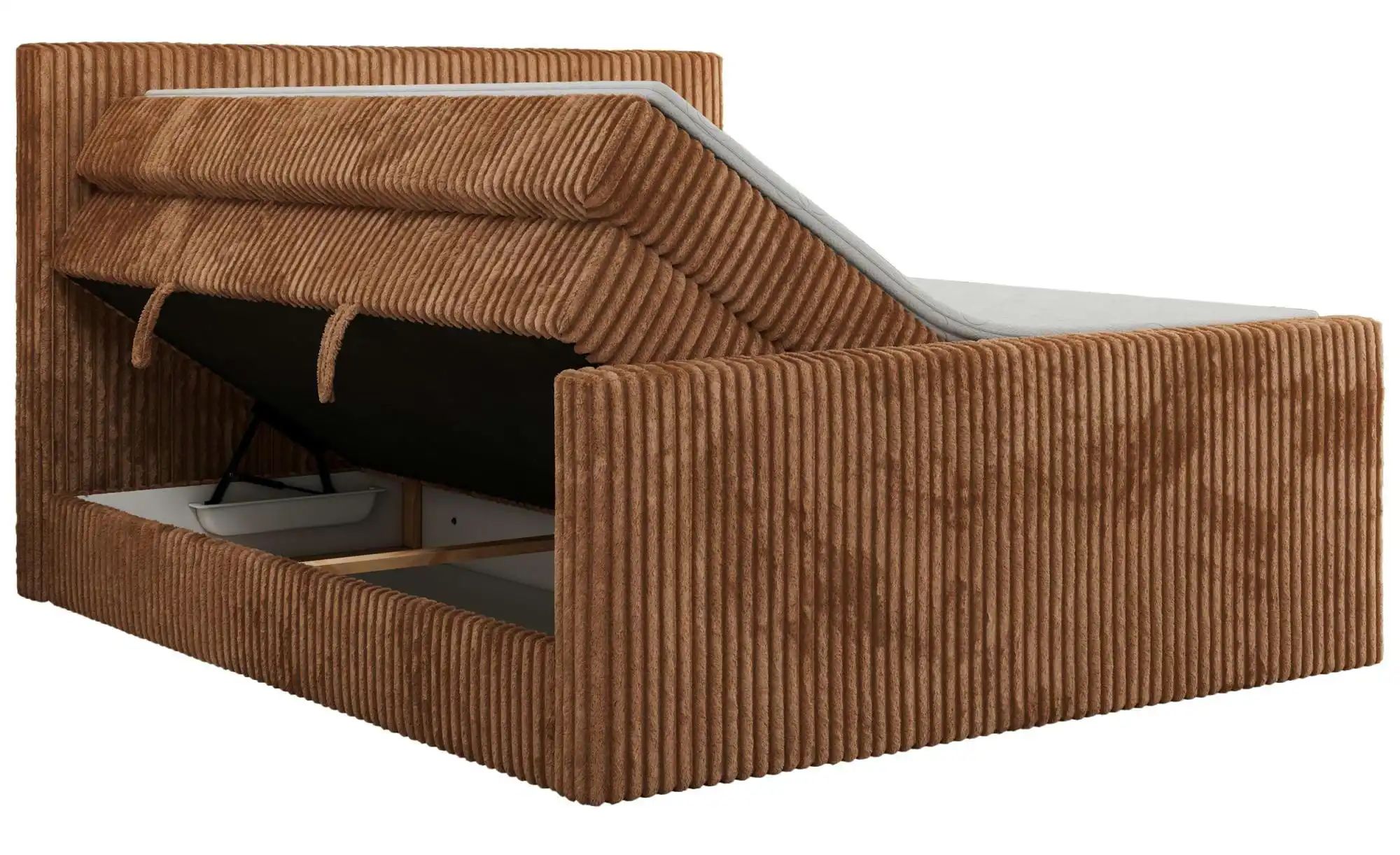 Boxspringbett mit Bettkasten Tiliano King Duo ¦ orange ¦ Maße (cm): B: 164 günstig online kaufen