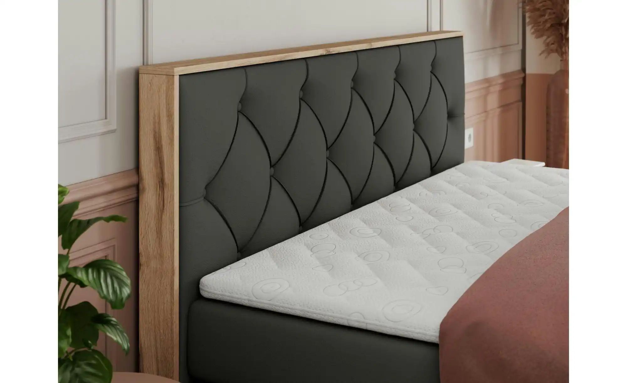 Thumbnail - Boxspringbett mit Bettkasten Veneto King ¦ grau ¦ Maße (cm): B: 208 H: 115 Betten > Boxspringbetten - Höffner