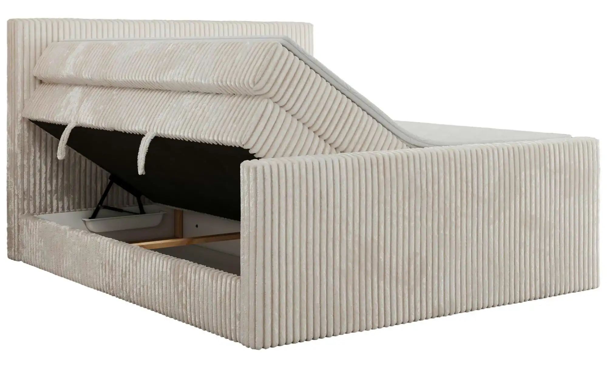 Boxspringbett mit Bettkasten Tiliano King Duo ¦ beige ¦ Maße (cm): B: 204 H günstig online kaufen