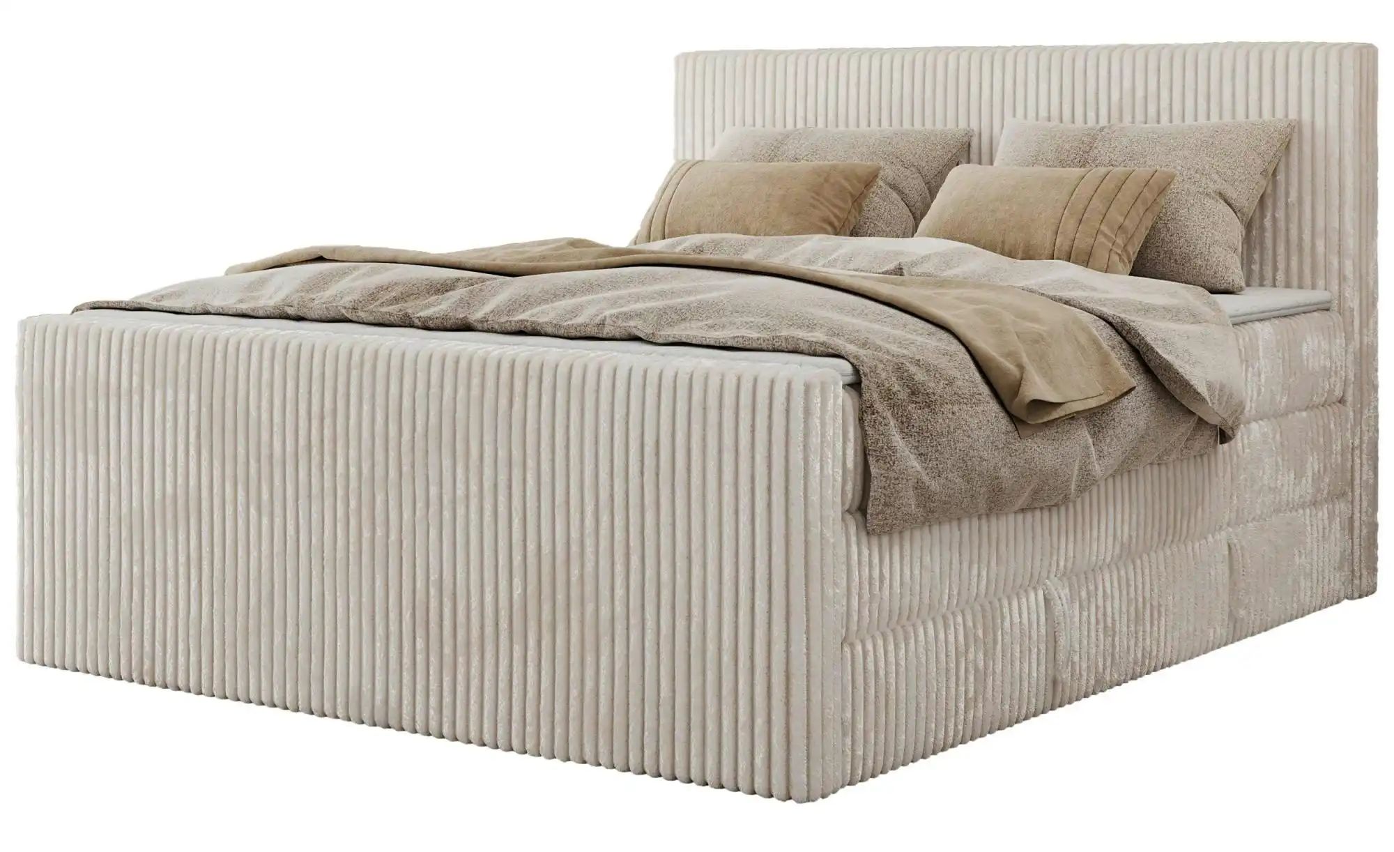 Boxspringbett mit Bettkasten Tiliano King Duo ¦ beige ¦ Maße (cm): B: 204 H günstig online kaufen