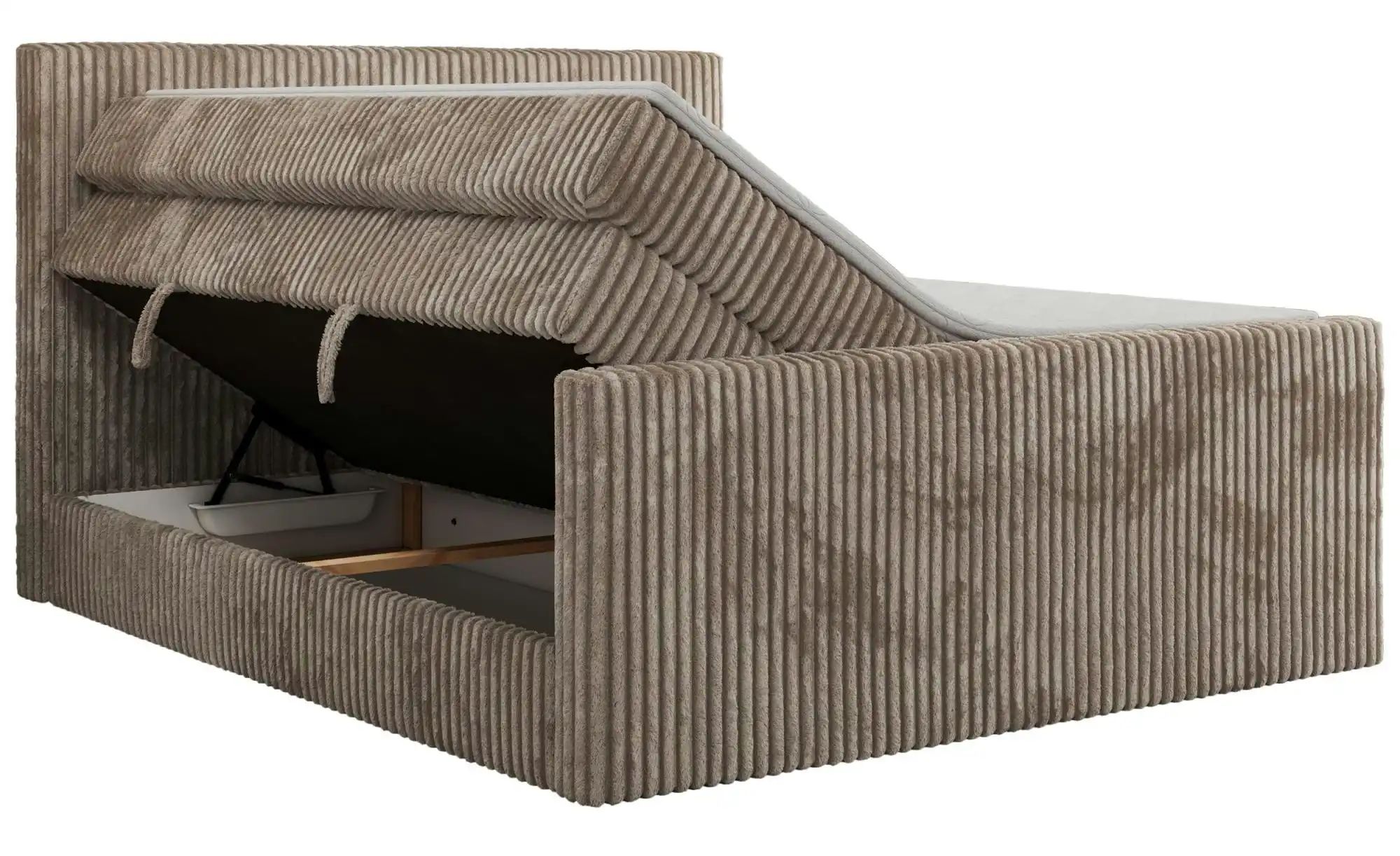 Boxspringbett mit Bettkasten Tiliano King Duo ¦ braun ¦ Maße (cm): B: 184 H günstig online kaufen