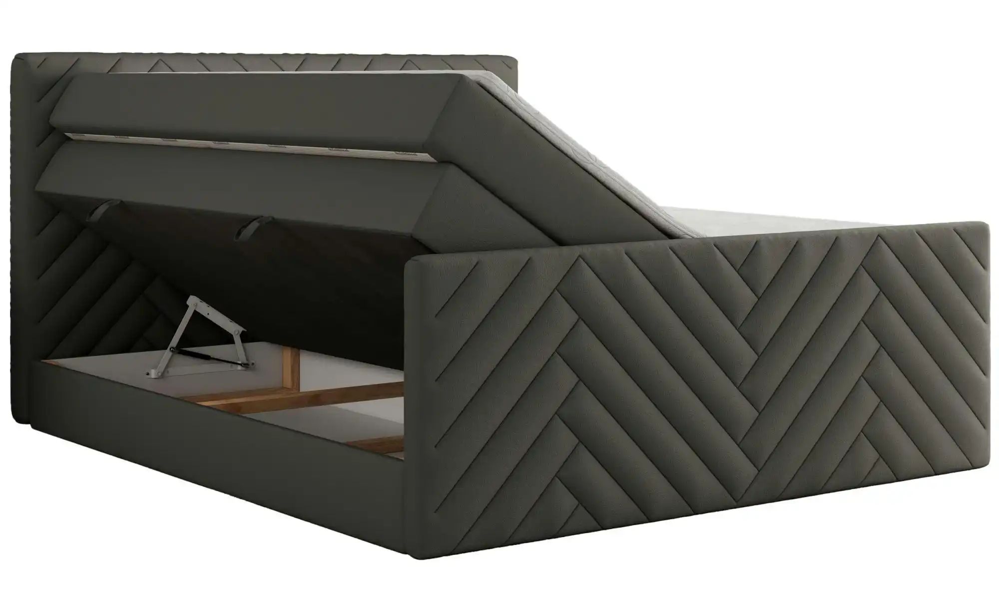 Thumbnail - Boxspringbett mit Bettkasten Paris King Duo ¦ grau ¦ Maße (cm): B: 181 H: 110 Betten > Boxspringbetten - Höffner