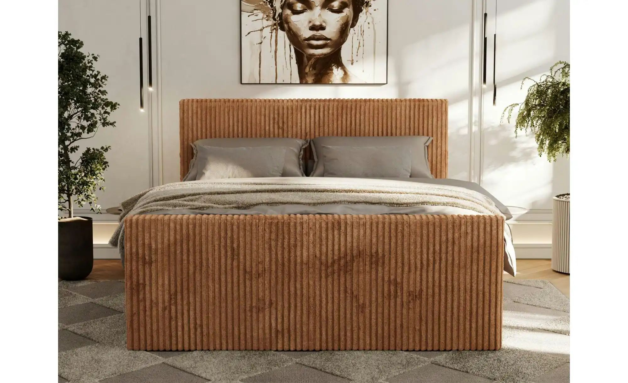 Boxbett mit Bettkasten Tiliano Duo ¦ orange ¦ Maße (cm): B: 204 H: 119 Bett günstig online kaufen