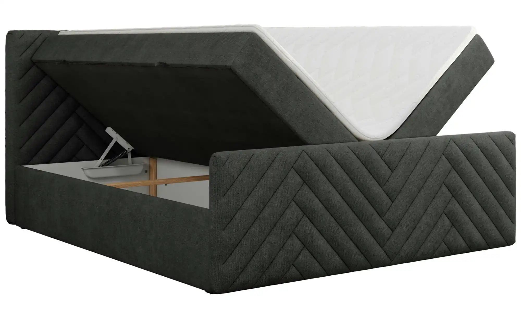 Boxbett mit Bettkasten Paris Duo ¦ grau ¦ Maße (cm): B: 181 H: 110 Betten > günstig online kaufen