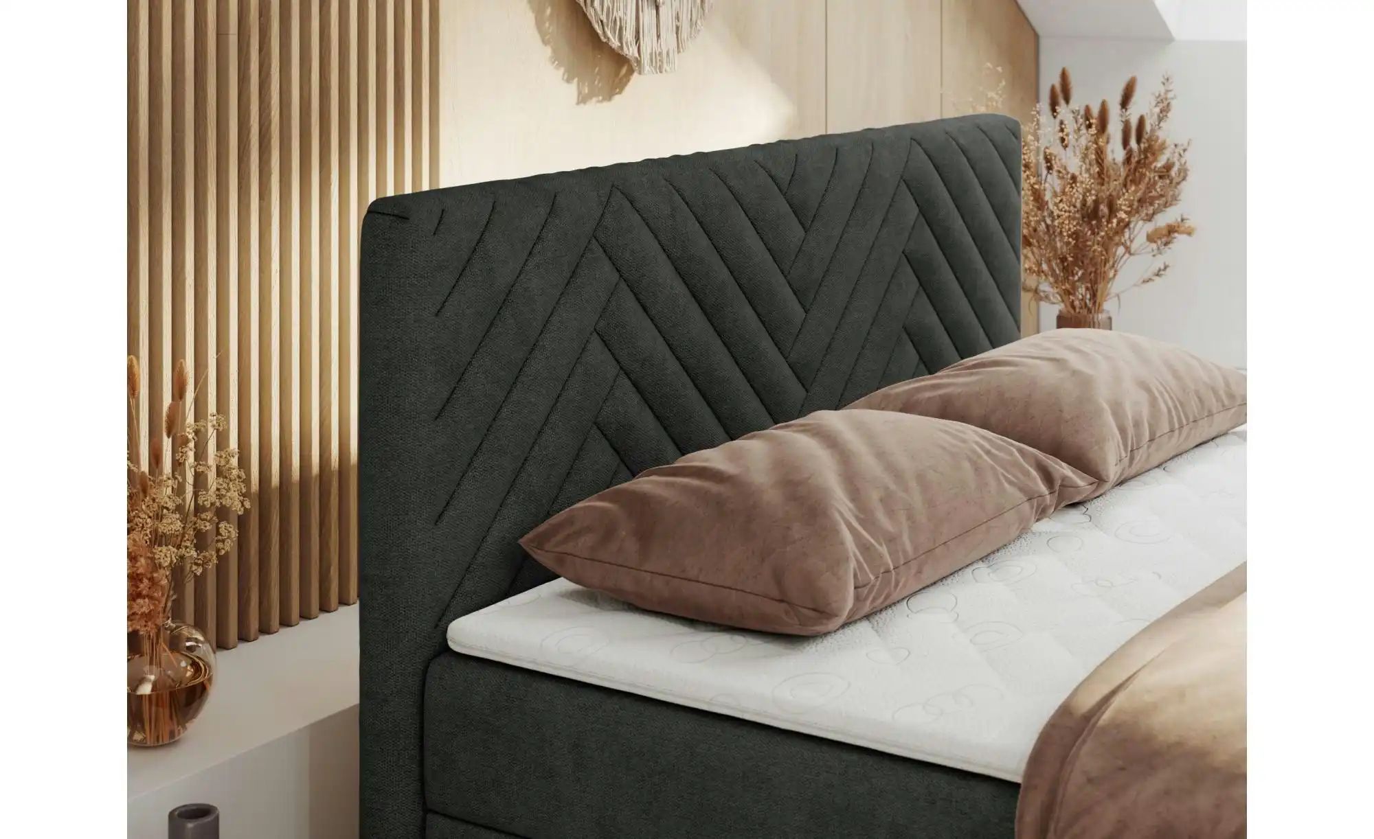 Thumbnail - Boxbett mit Bettkasten Paris Duo ¦ grau ¦ Maße (cm): B: 181 H: 110 Betten > Komfortbetten - Höffner