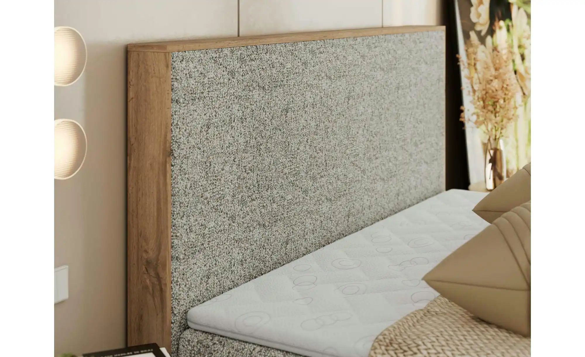 Thumbnail - Boxbett mit Bettkasten Wood Classic ¦ beige ¦ Maße (cm): B: 184 H: 120 Betten > Komfortbetten - Höffner