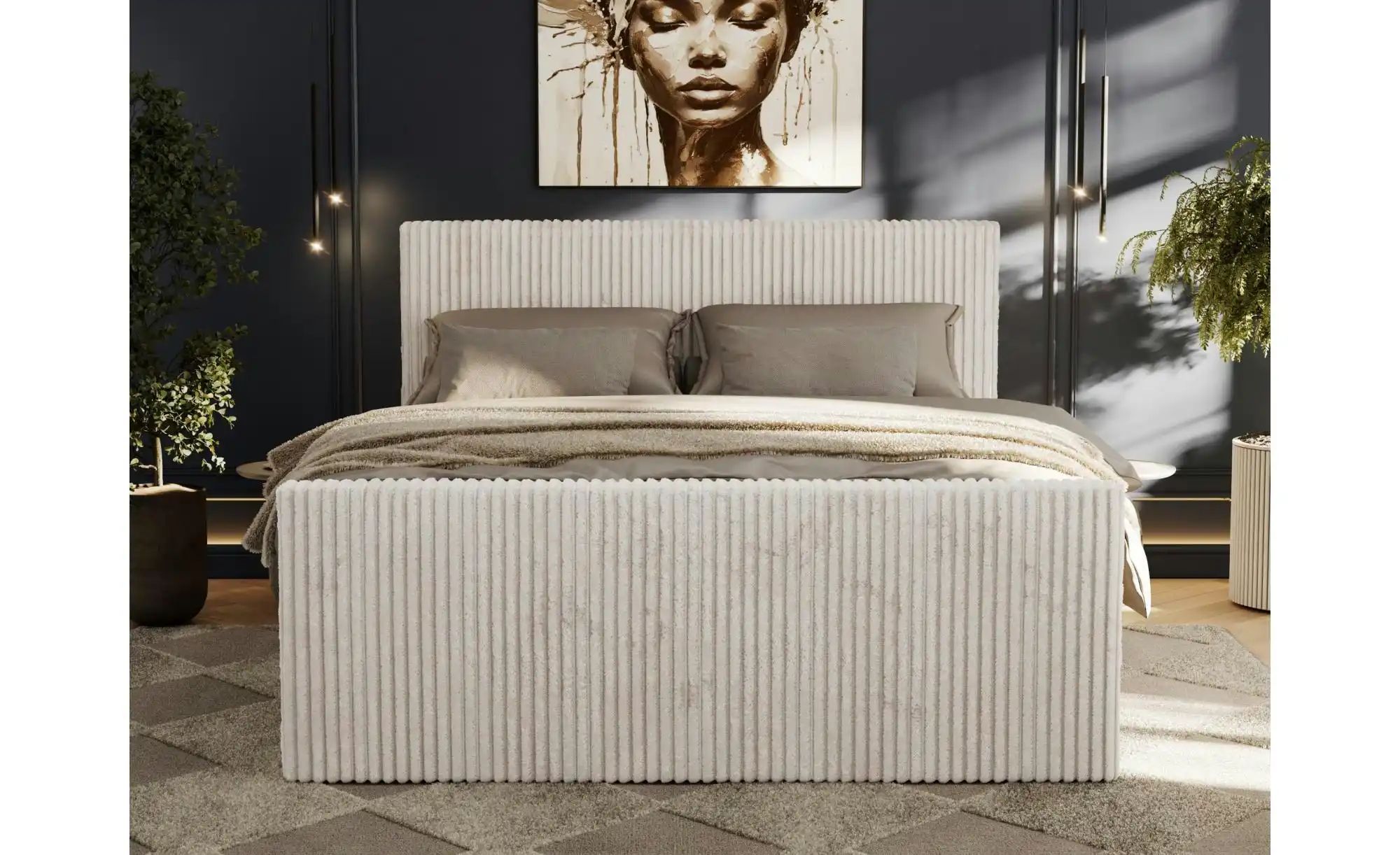 Boxbett mit Bettkasten Tiliano Duo ¦ beige ¦ Maße (cm): B: 184 H: 119 Bette günstig online kaufen