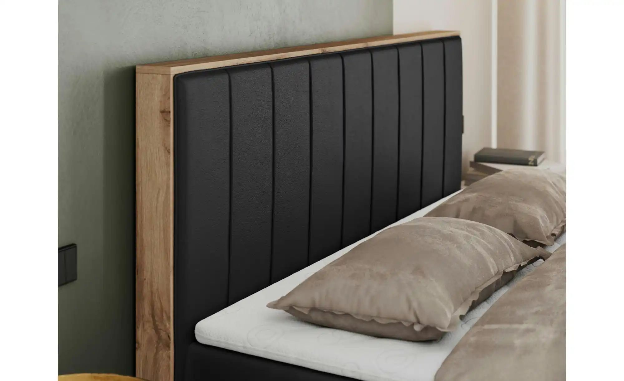 Thumbnail - Boxbett mit Bettkasten Bellissimo ¦ schwarz ¦ Maße (cm): B: 148 H: 115 Betten > Komfortbetten - Höffner