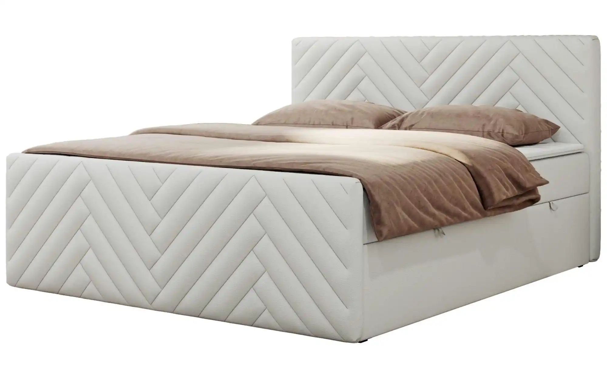 Boxbett mit Bettkasten Paris Duo ¦ weiß ¦ Maße (cm): B: 141 H: 110 Betten > günstig online kaufen