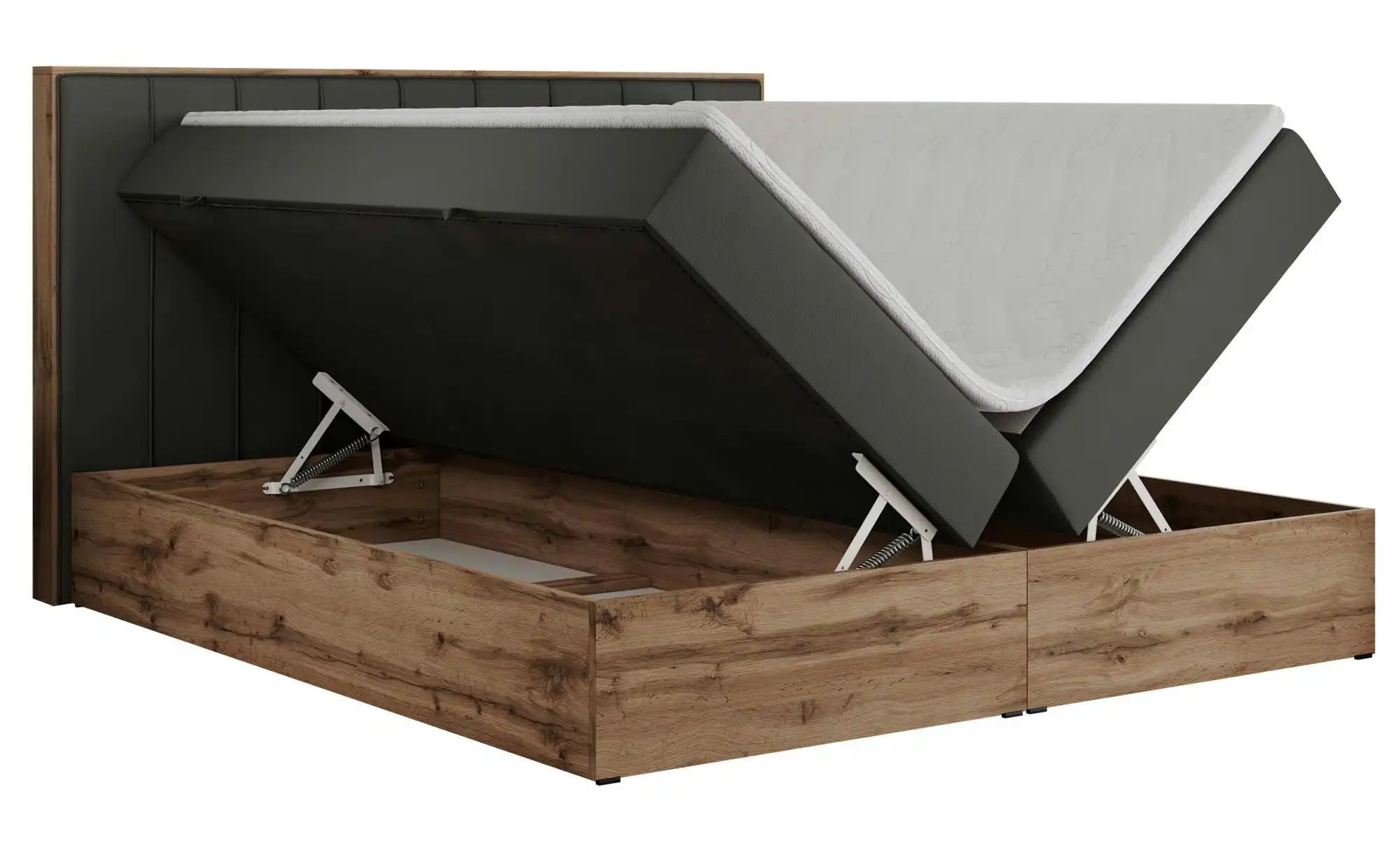 Thumbnail - Boxbett mit Bettkasten Bellissimo ¦ grau ¦ Maße (cm): B: 168 H: 115 Betten > Komfortbetten - Höffner