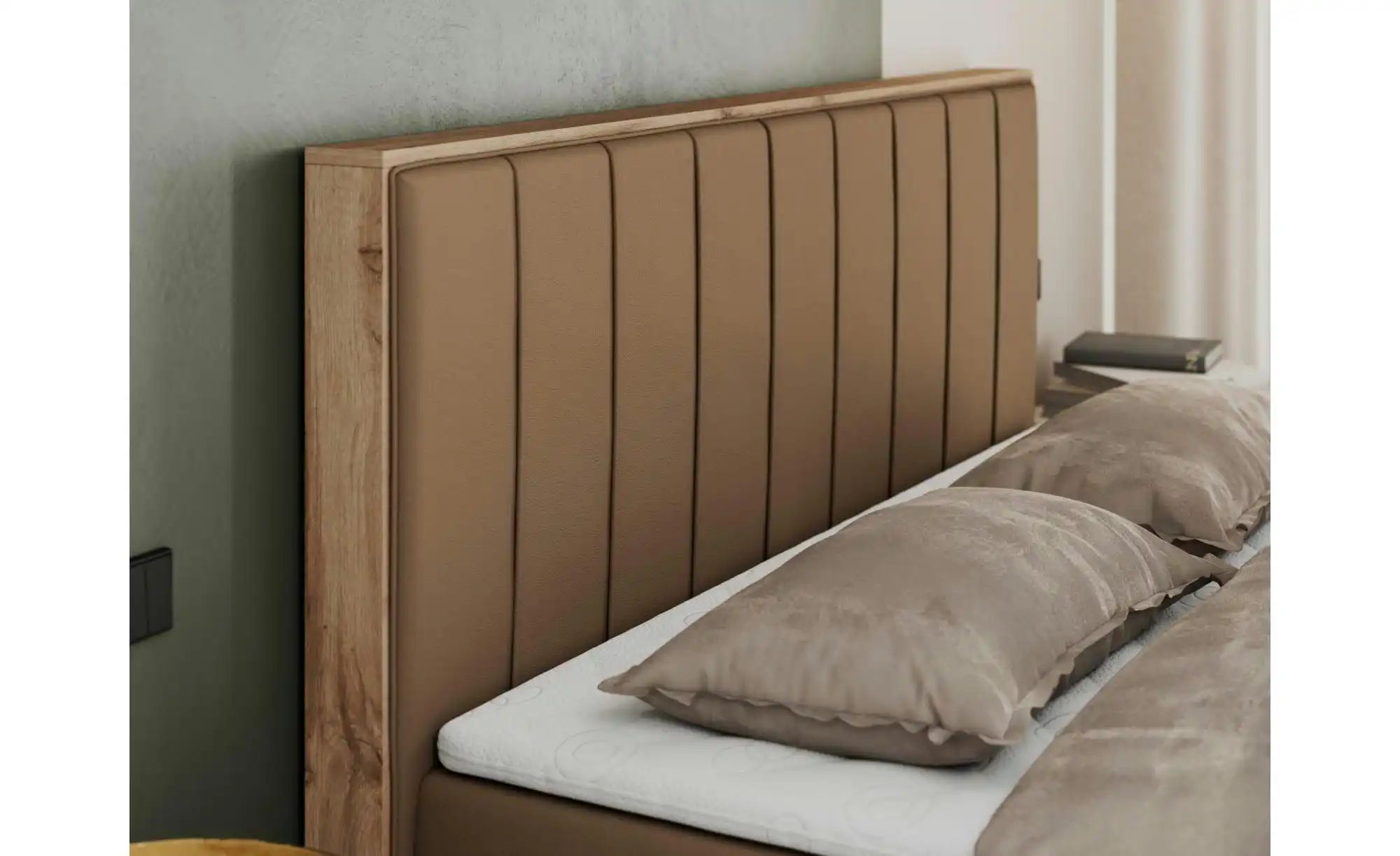 Thumbnail - Boxbett mit Bettkasten Bellissimo ¦ braun ¦ Maße (cm): B: 148 H: 115 Betten > Komfortbetten - Höffner