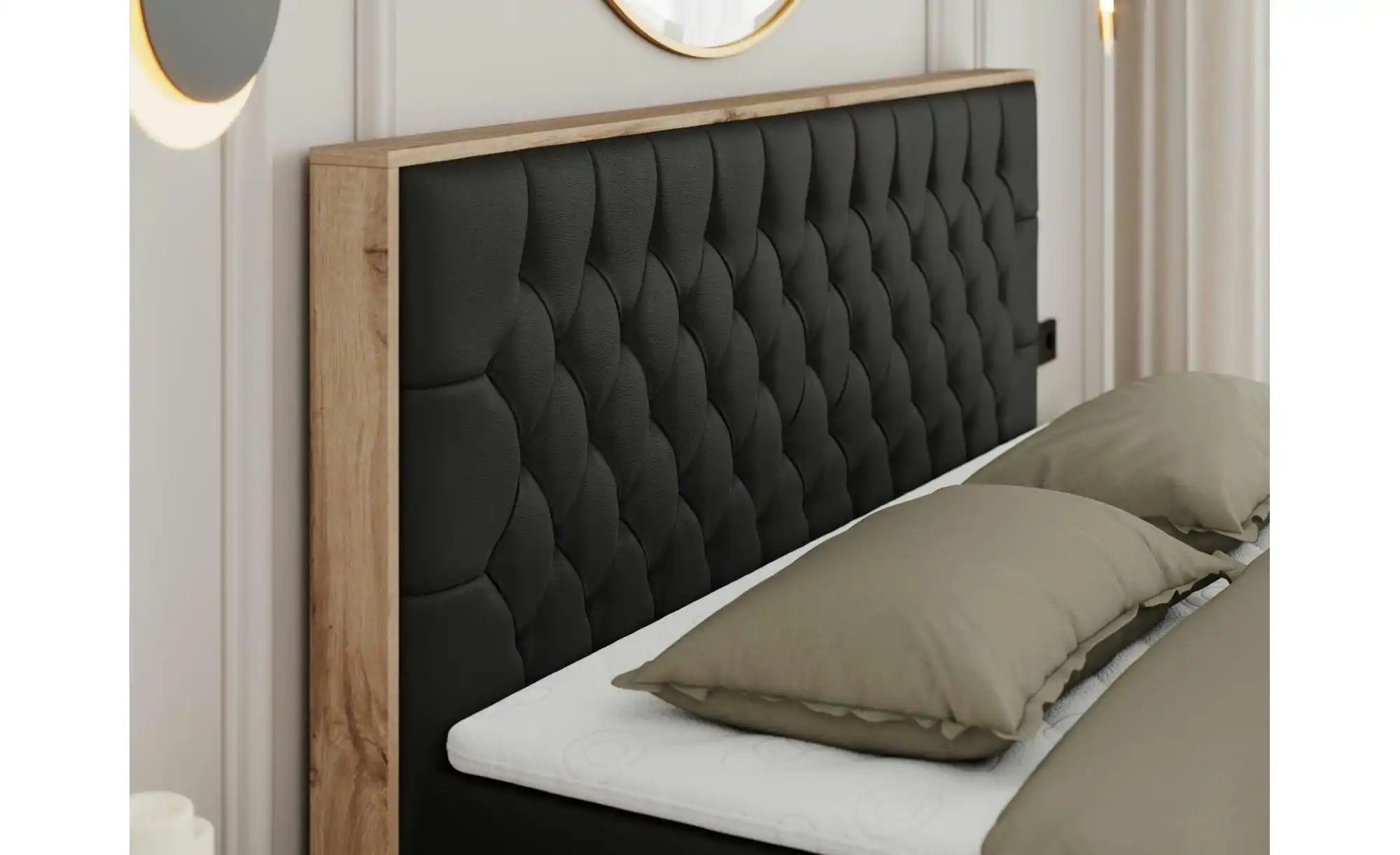 Thumbnail - Boxbett mit Bettkasten Amore ¦ schwarz ¦ Maße (cm): B: 148 H: 115 Betten > Komfortbetten - Höffner