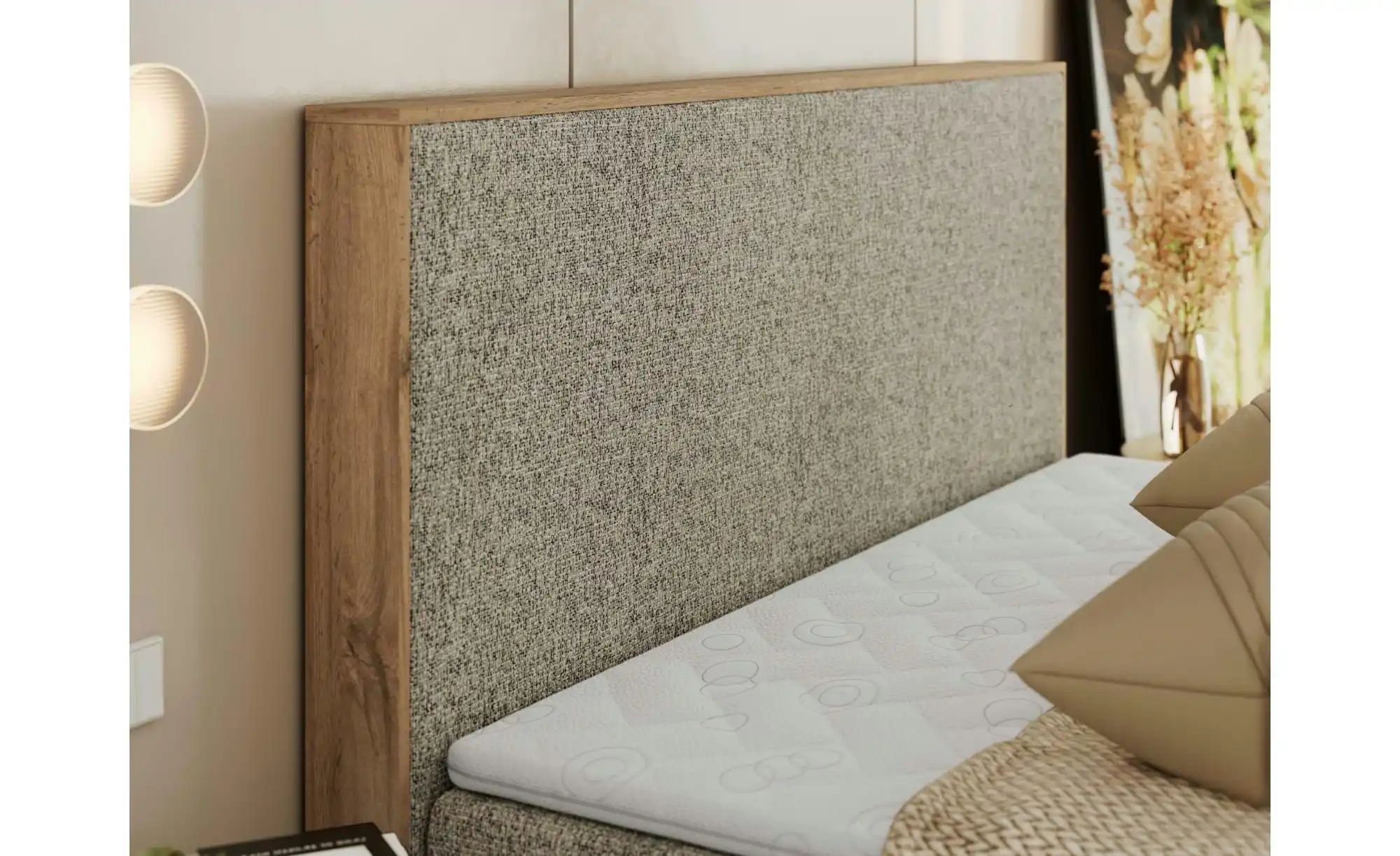 Thumbnail - Boxbett mit Bettkasten Wood Classic ¦ beige ¦ Maße (cm): B: 164 H: 120 Betten > Komfortbetten - Höffner