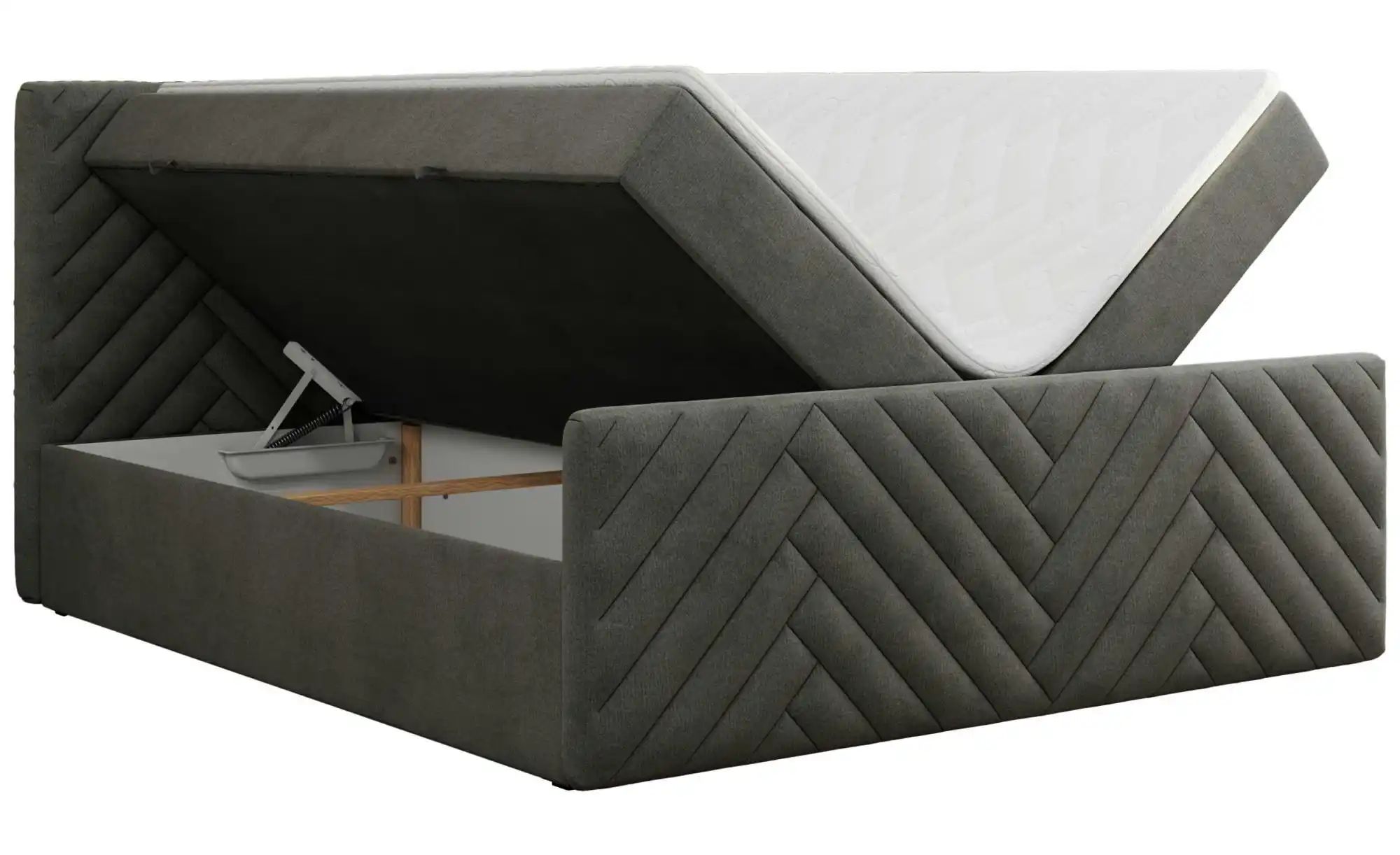 Thumbnail - Boxbett mit Bettkasten Paris Duo ¦ grau ¦ Maße (cm): B: 161 H: 110 Betten > Komfortbetten - Höffner