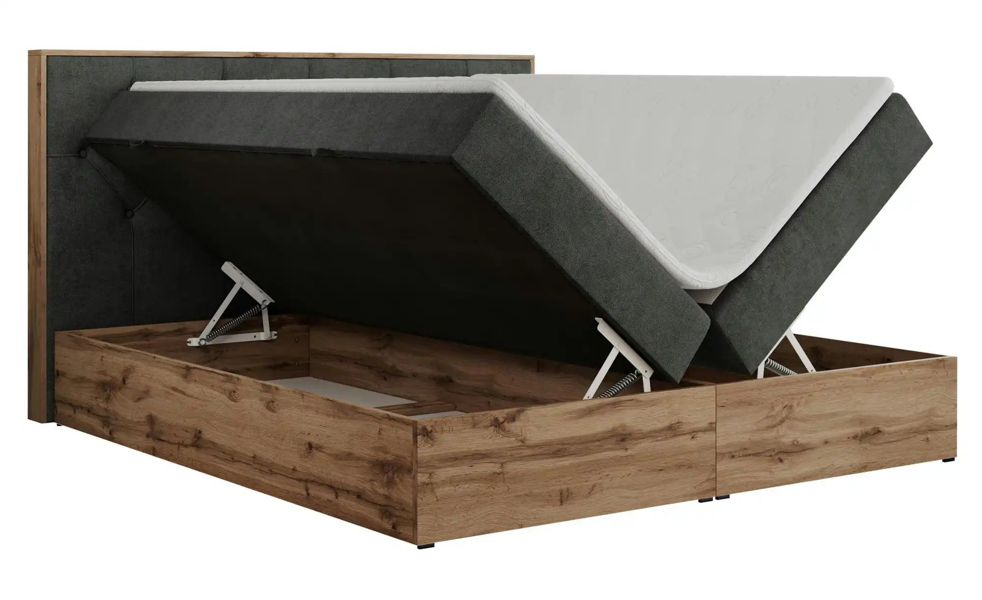 Boxbett mit Bettkasten Veneto ¦ grau ¦ Maße (cm): B: 208 H: 115 Betten > Ko günstig online kaufen