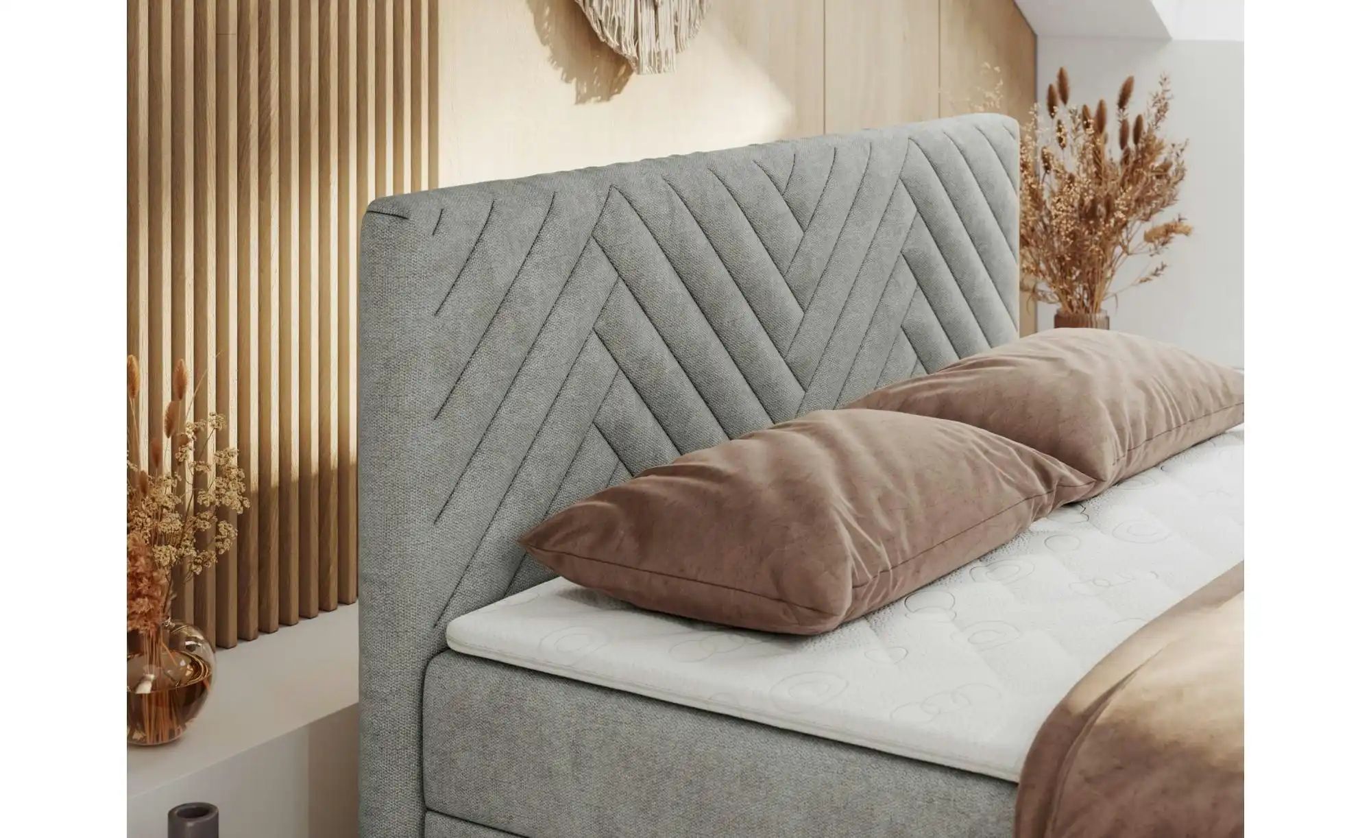 Thumbnail - Boxbett mit Bettkasten Paris Duo ¦ grau ¦ Maße (cm): B: 201 H: 110 Betten > Komfortbetten - Höffner