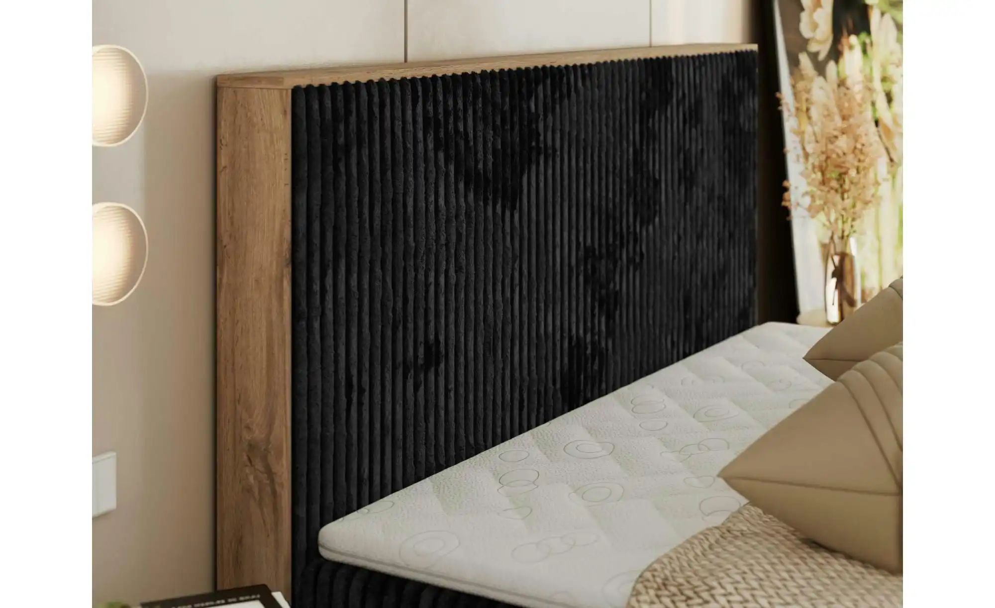 Thumbnail - Boxbett mit Bettkasten Wood Classic ¦ schwarz ¦ Maße (cm): B: 144 H: 120 Betten > Komfortbetten - Höffner